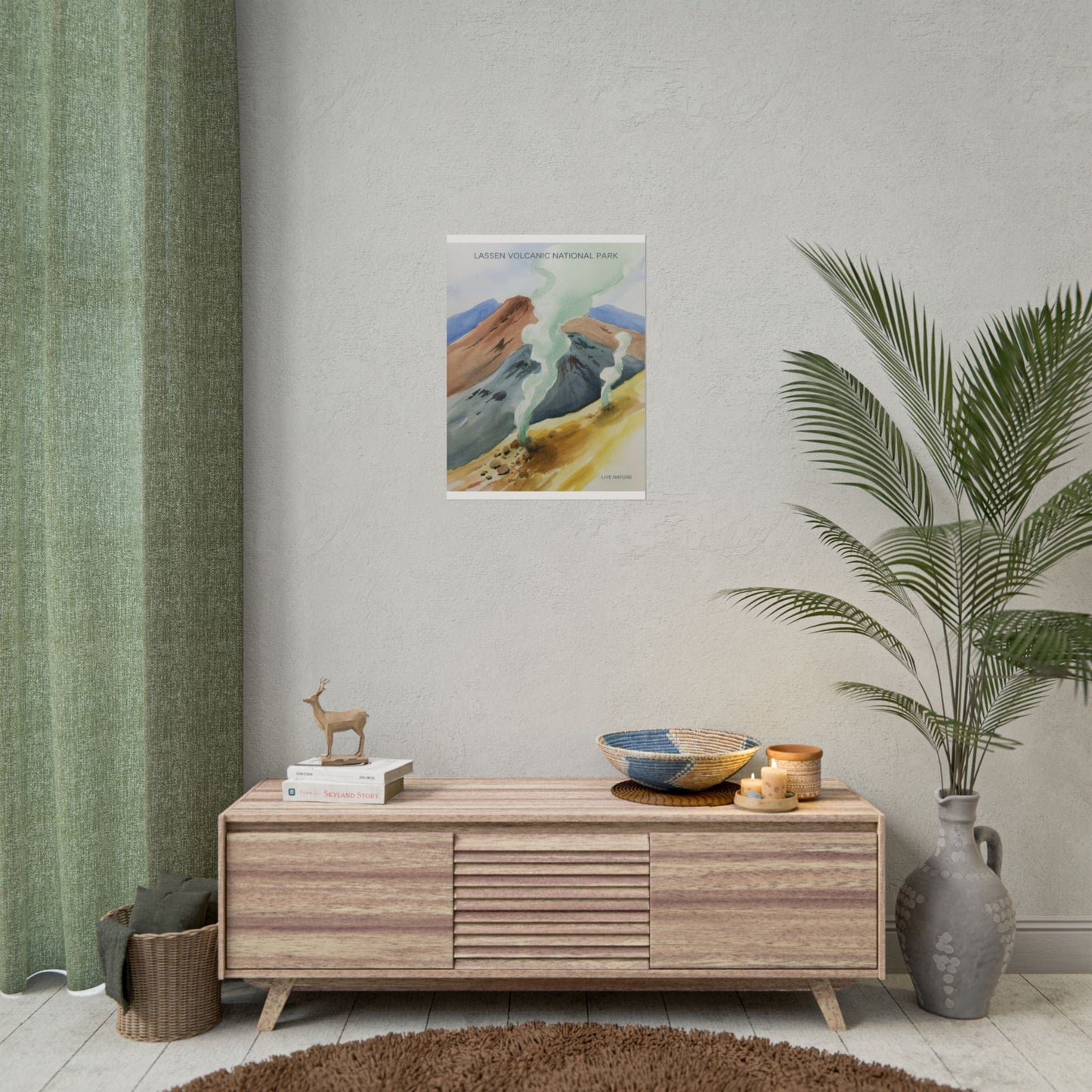 Lassen Volcanic National Park Watercolor Print
