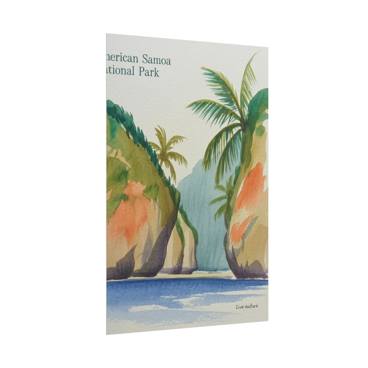 American Samoa National Park Watercolor Poster Print
