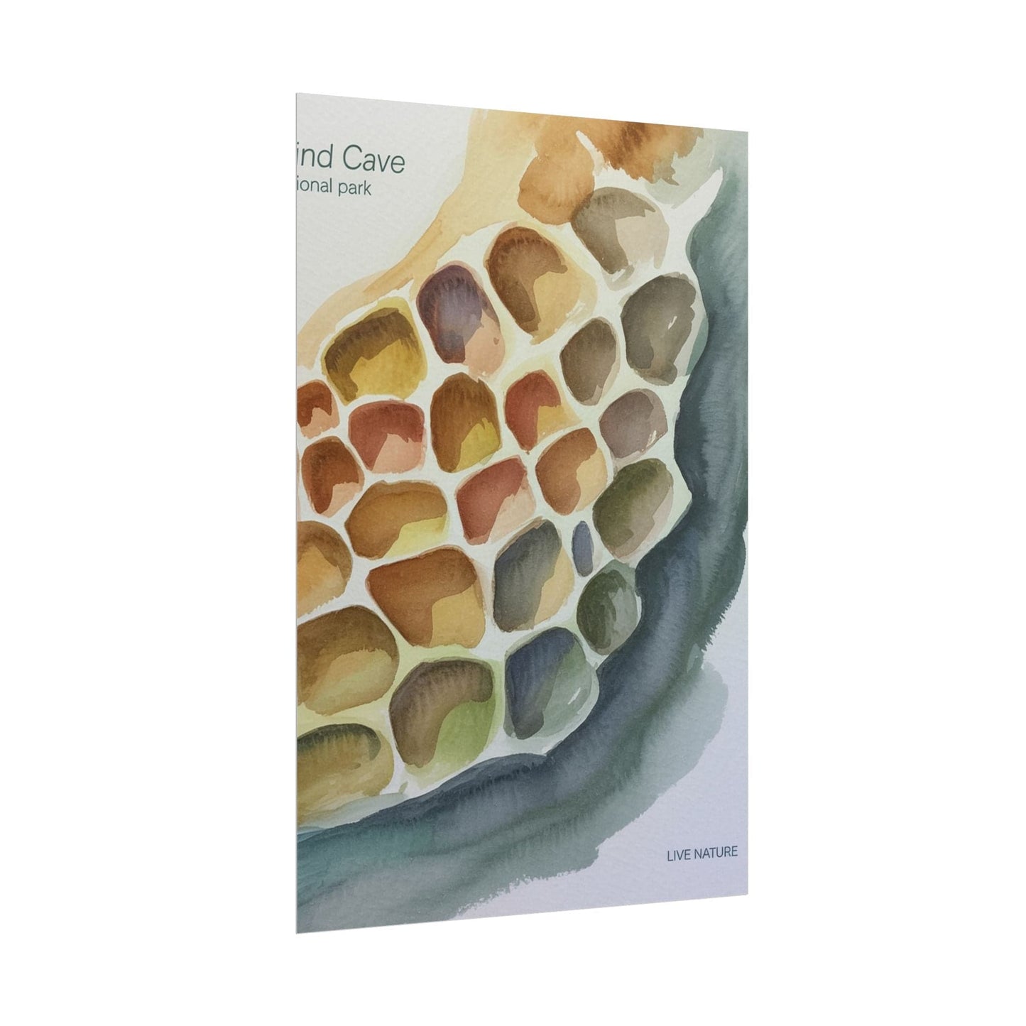 Wind Cave National Park Watercolor Poster Print