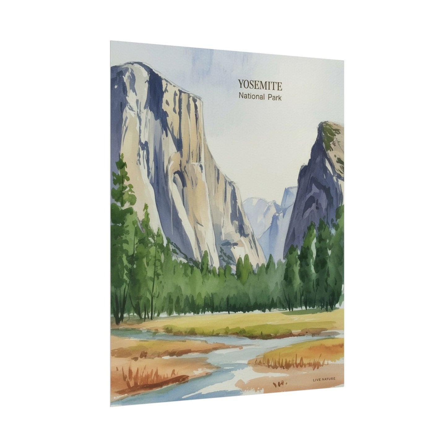 El Capitan Yosemite Watercolor Art Print