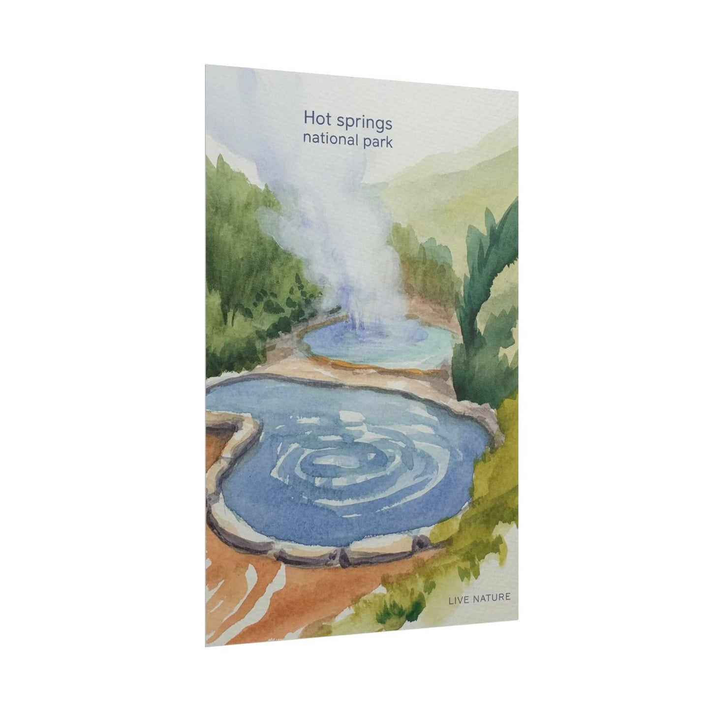 Hot Springs National Park Watercolor Print