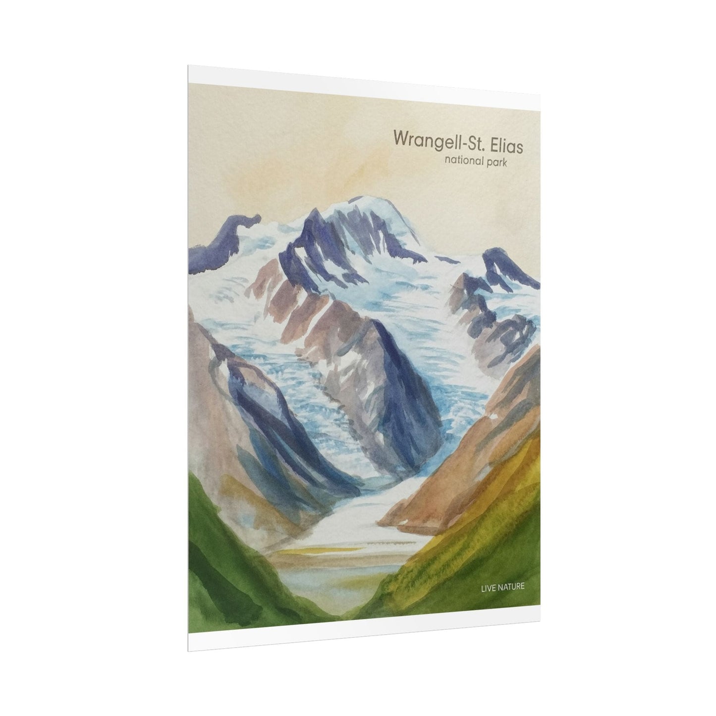 Wrangell-St. Elias National Park Watercolor Print