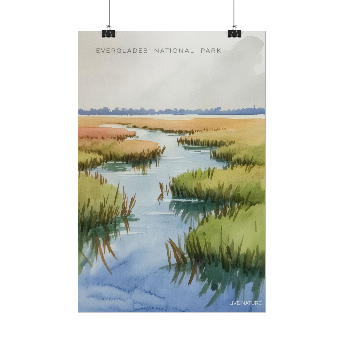 Everglades National Park Watercolor Poster Print