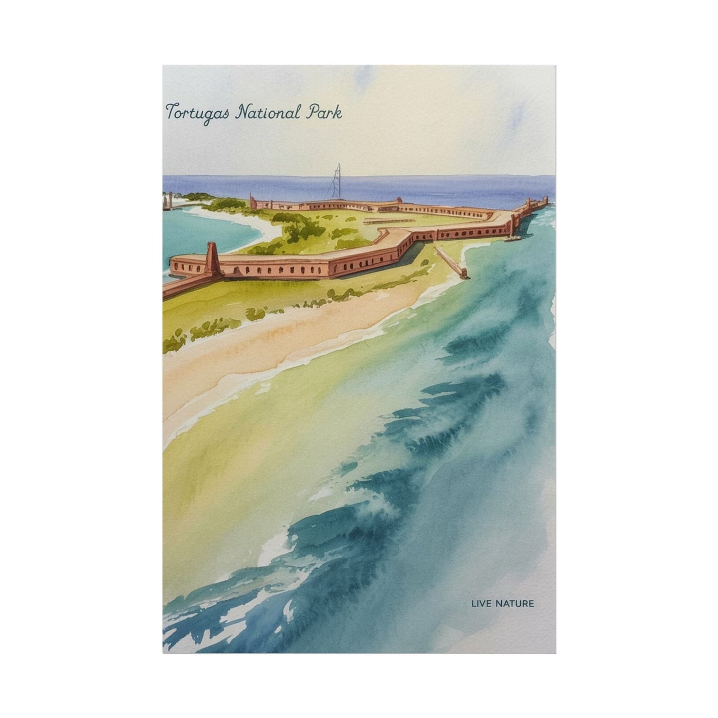 Dry Tortugas National Park Watercolor Print Poster
