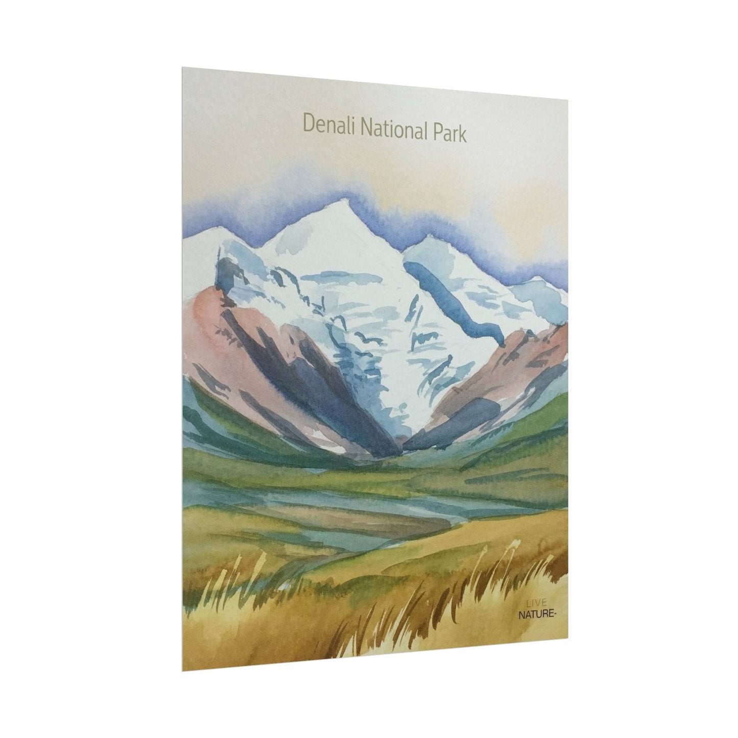 Denali National Park Watercolor Art Print