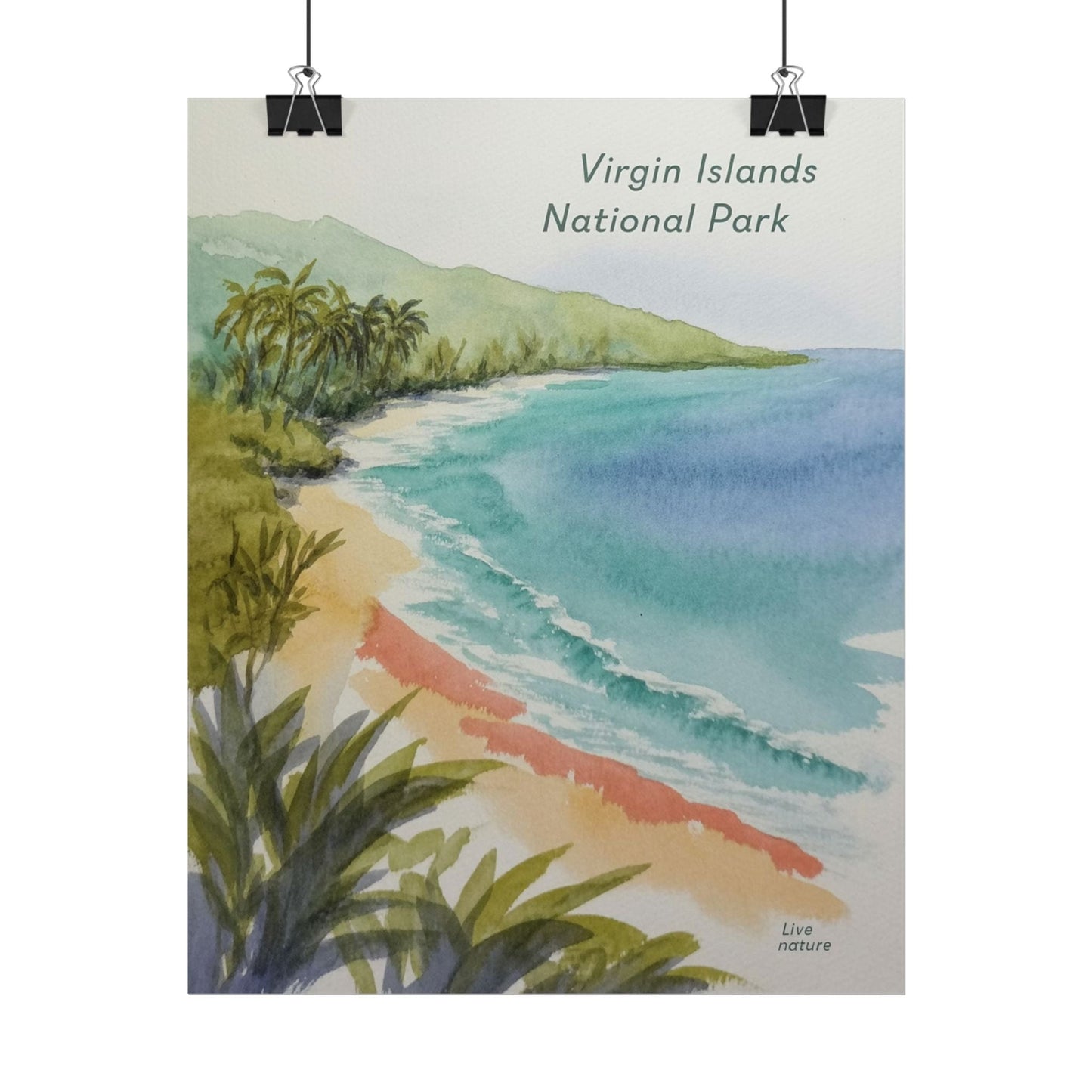 Virgin Islands National Park Watercolor Art Print