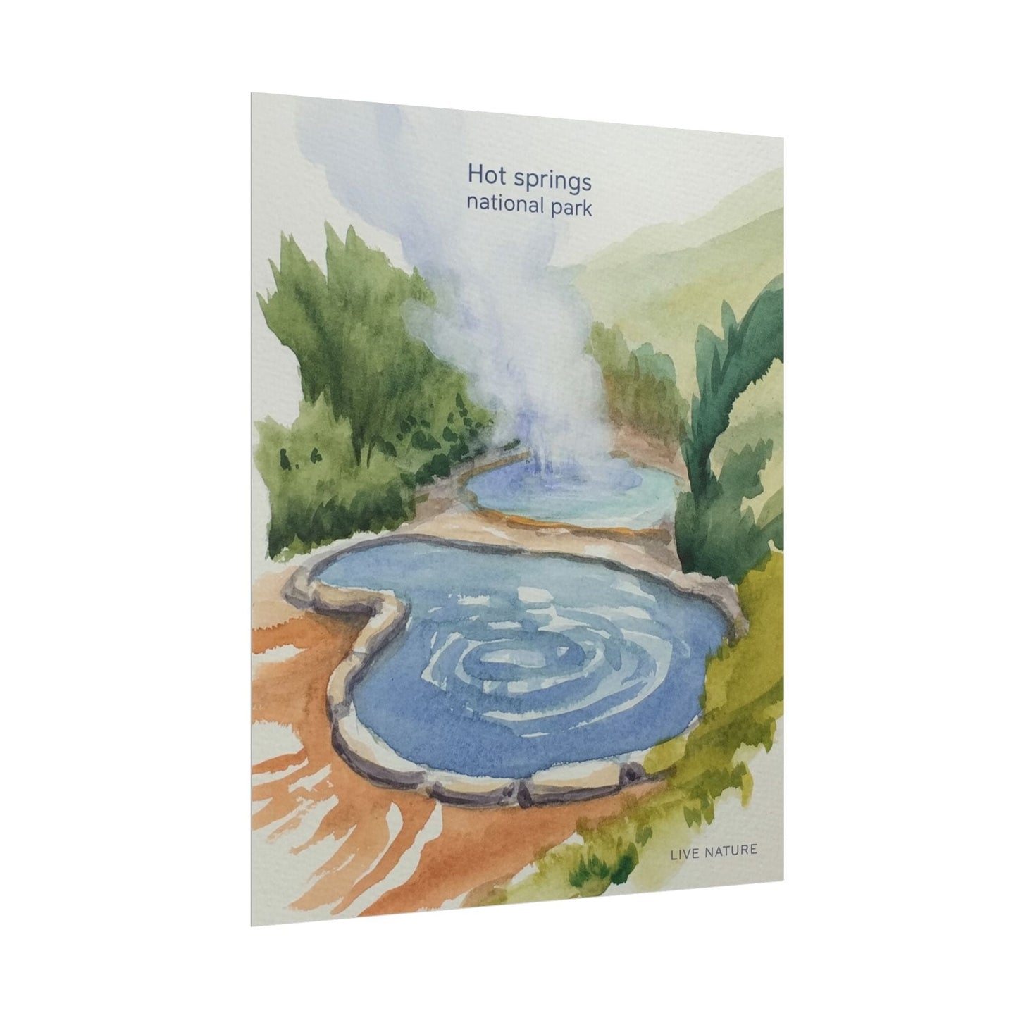 Hot Springs National Park Watercolor Print