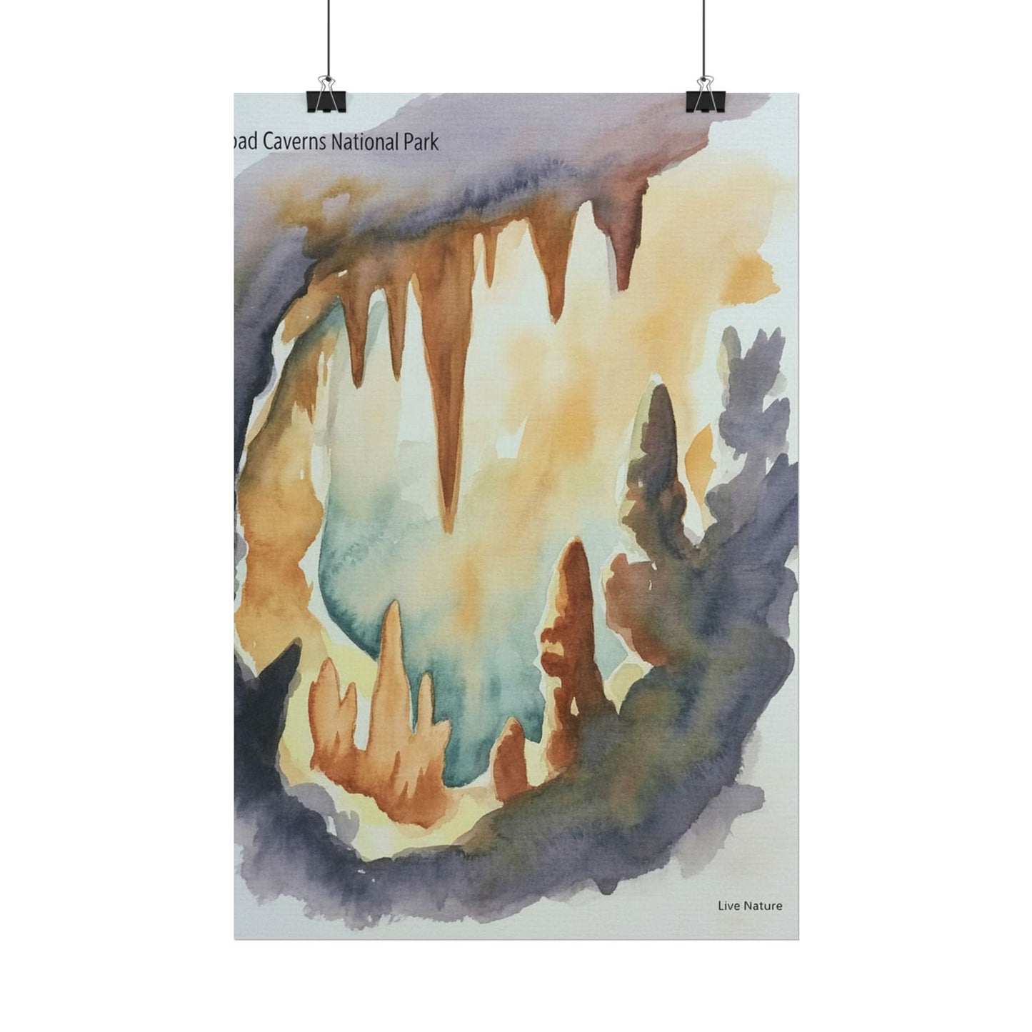 Carlsbad Caverns Watercolor Print Fine Art Poster