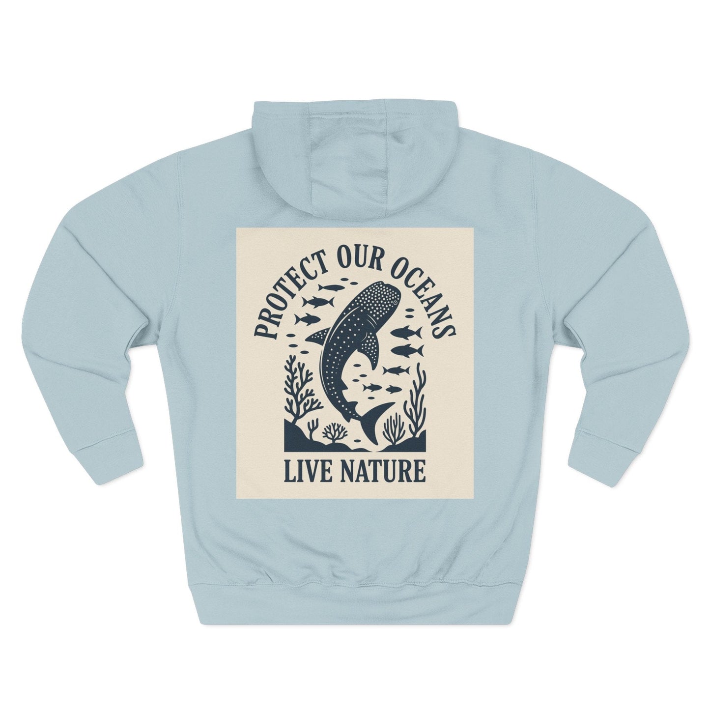 Live Nature Fleece Hoodie Ring Spun Cotton Design