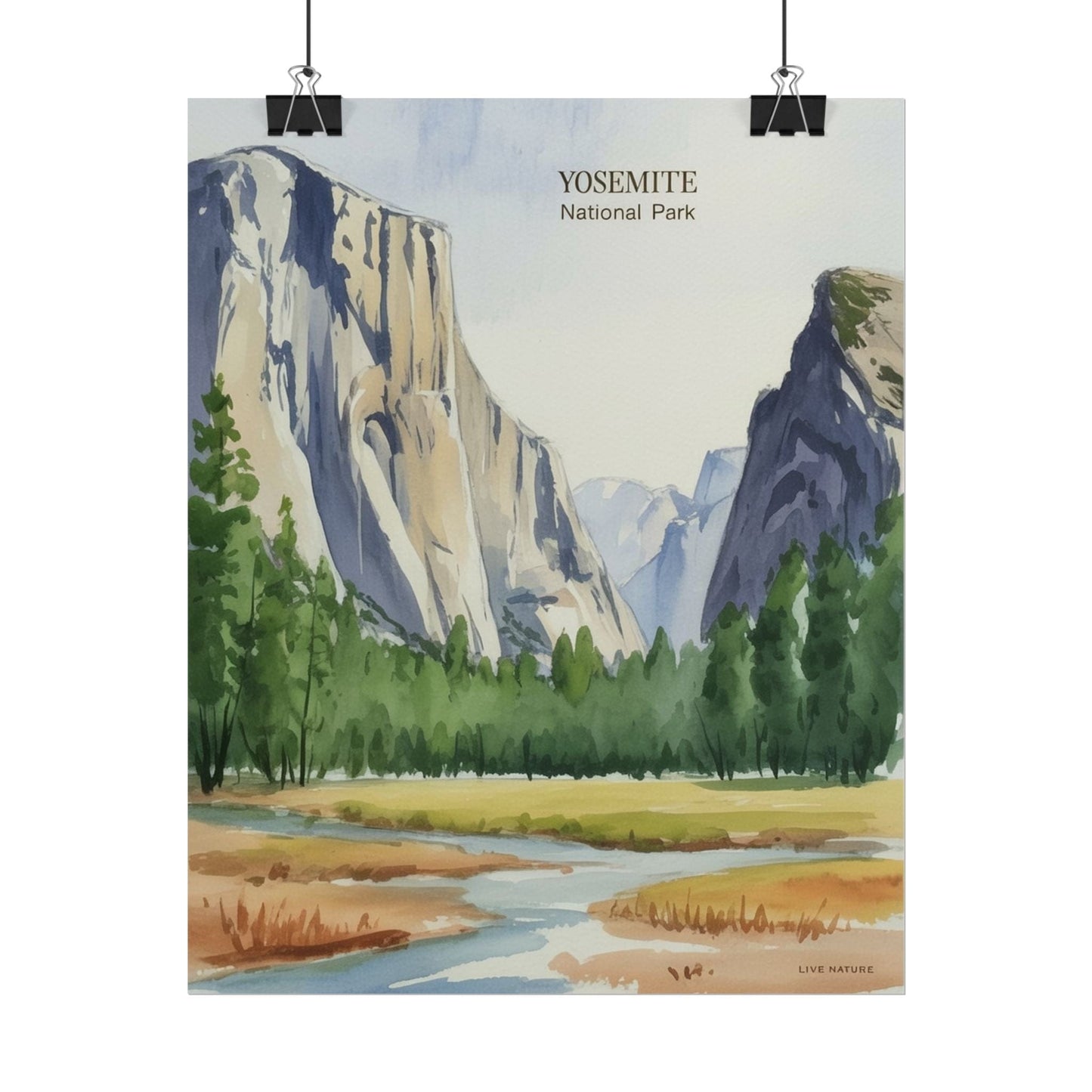El Capitan Yosemite Watercolor Art Print