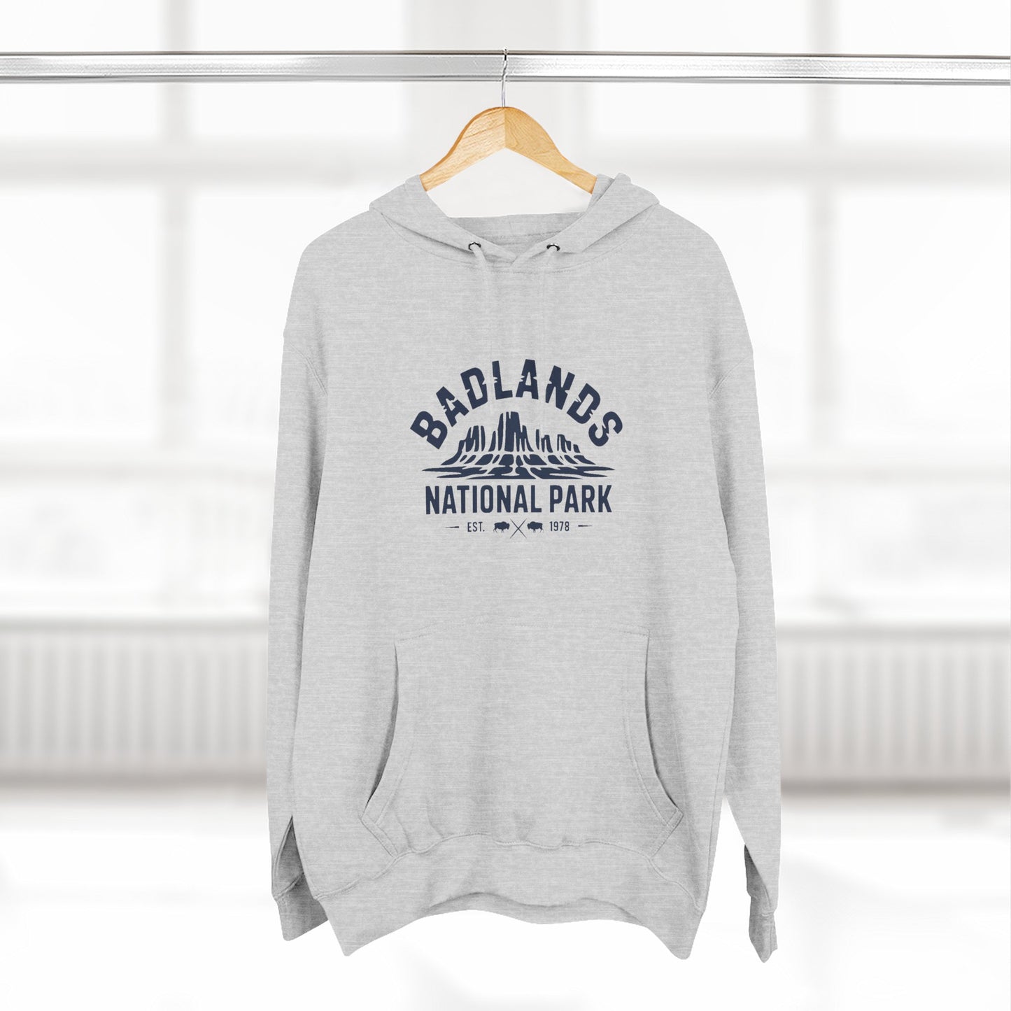 Badlands National Park Graphic Fleece Hoodie Cotton Blend