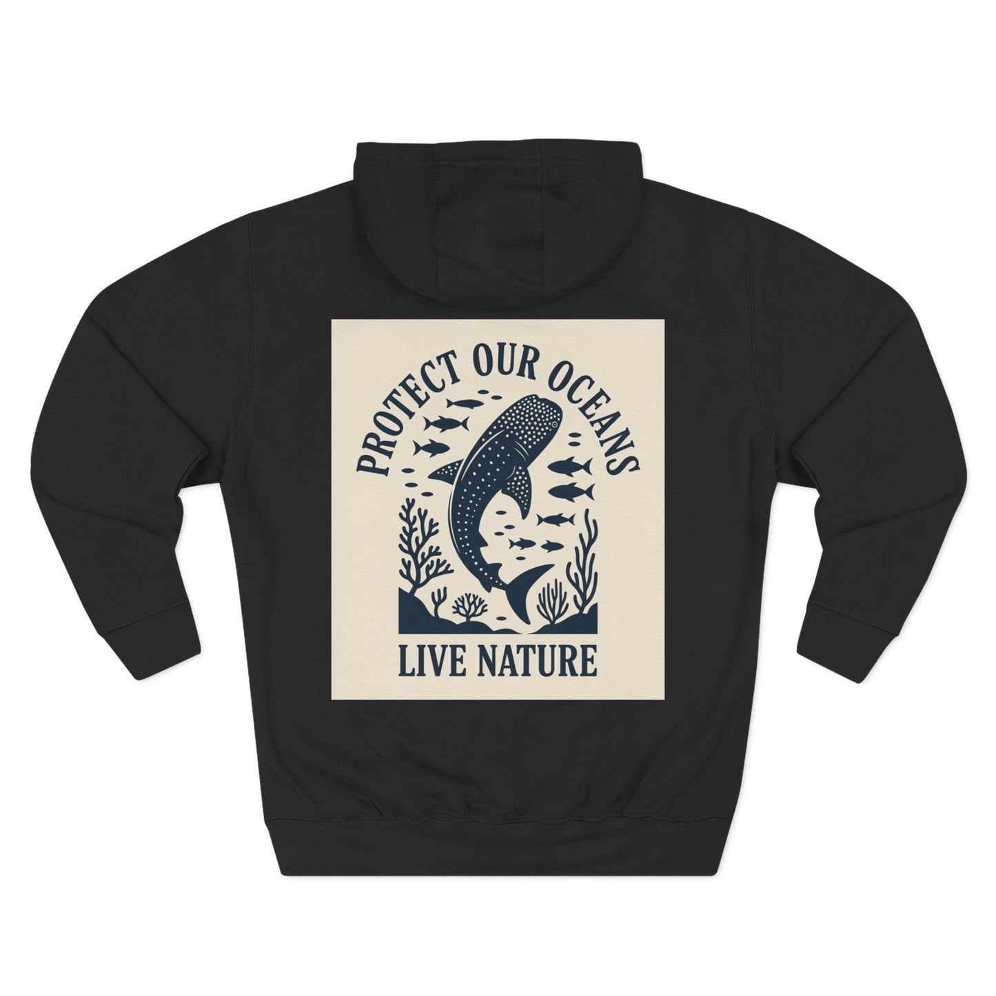 Live Nature Fleece Hoodie Ring Spun Cotton Design