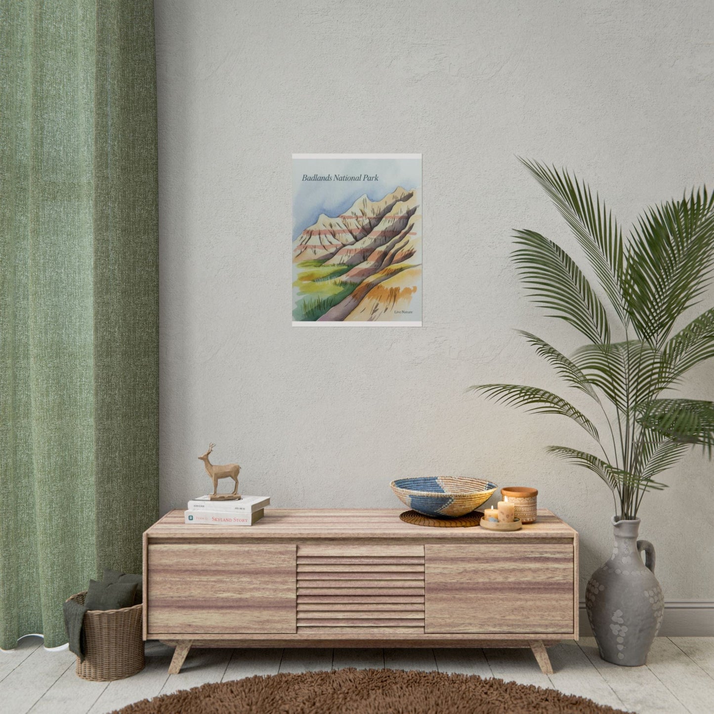 Badlands National Park Watercolor Art Print
