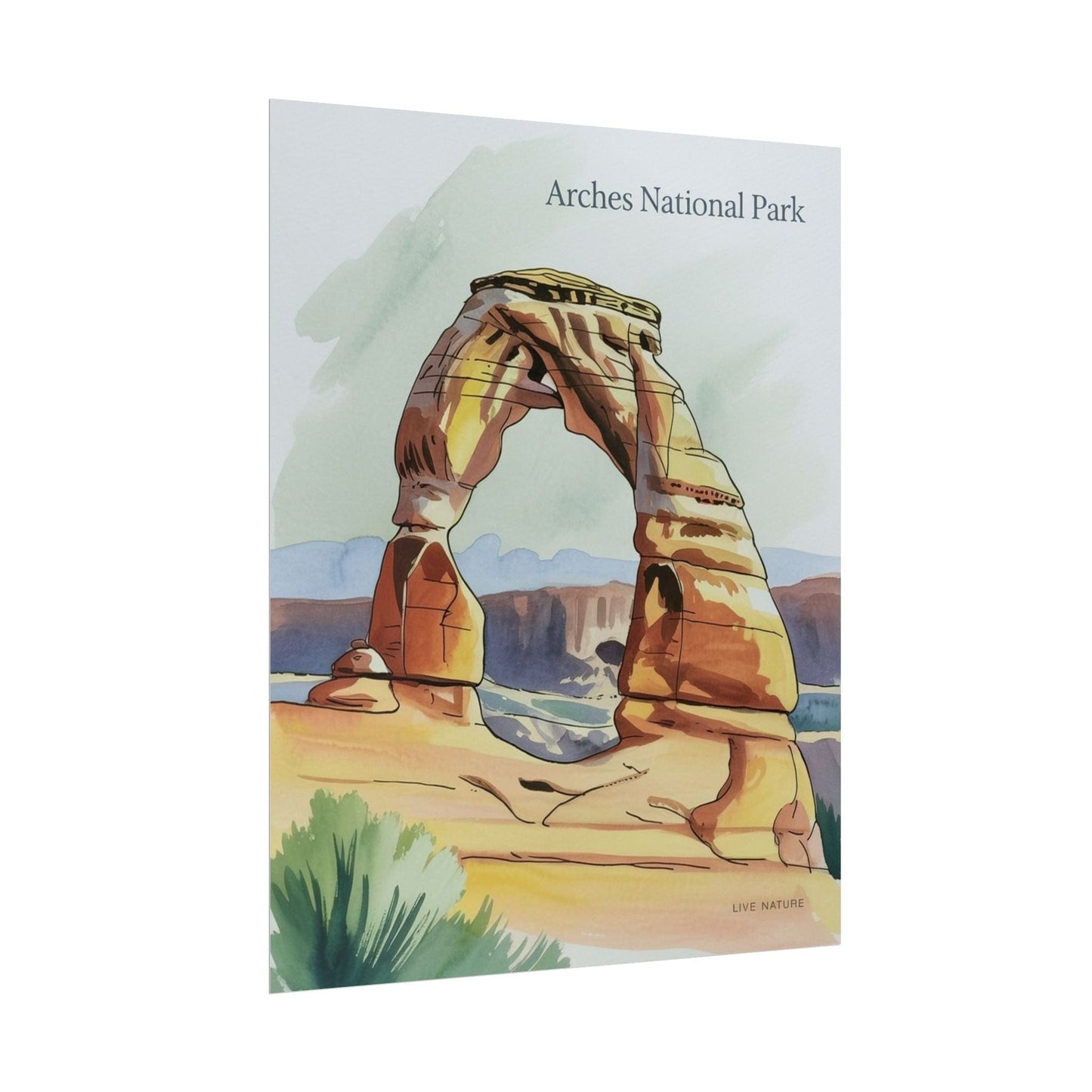 Delicate Arch Watercolor Print Arches National Park