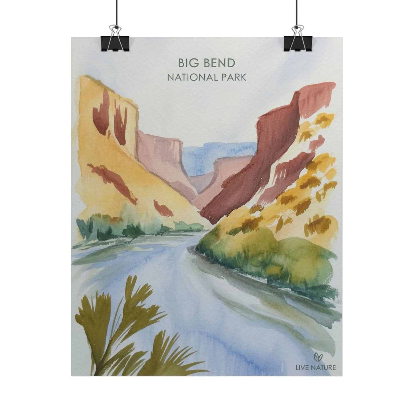 Big Bend National Park Watercolor Art Print