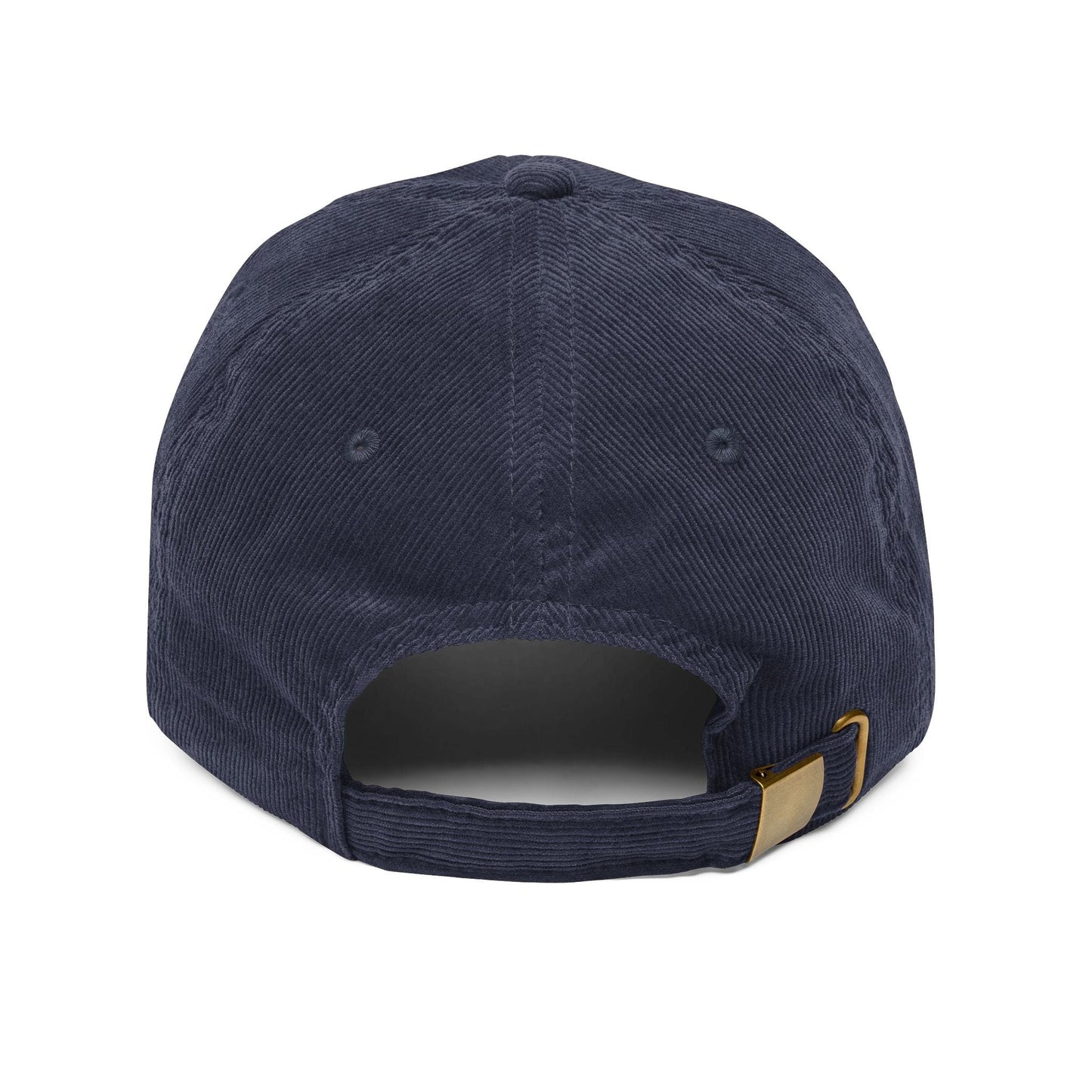 Great White Shark Embroidered Navy Corduroy Cap