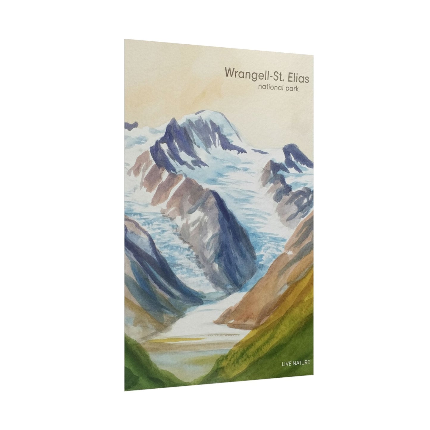 Wrangell-St. Elias National Park Watercolor Print