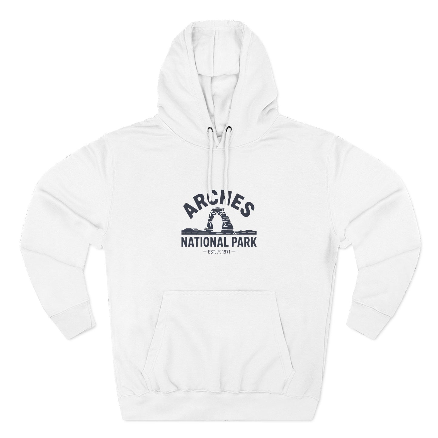 Arches National Park Graphic Fleece Hoodie White