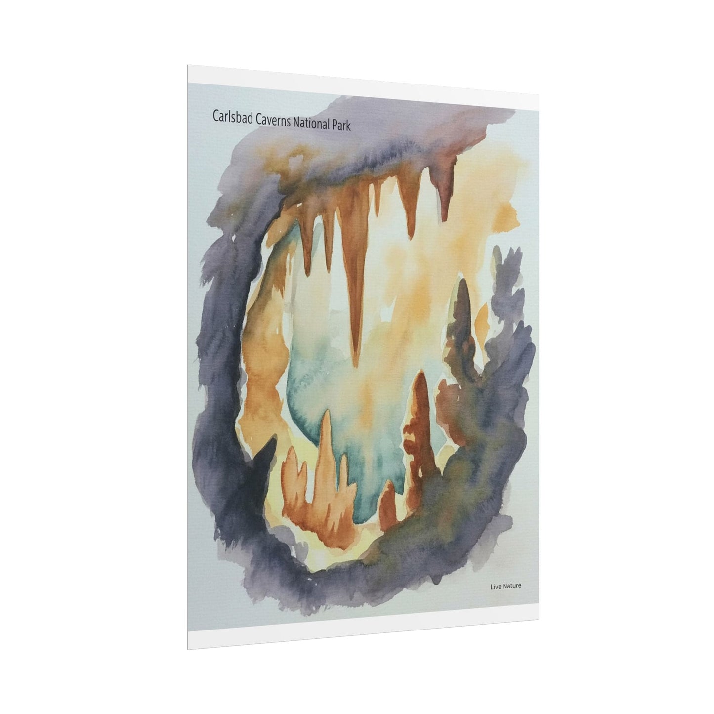 Carlsbad Caverns Watercolor Print Fine Art Poster