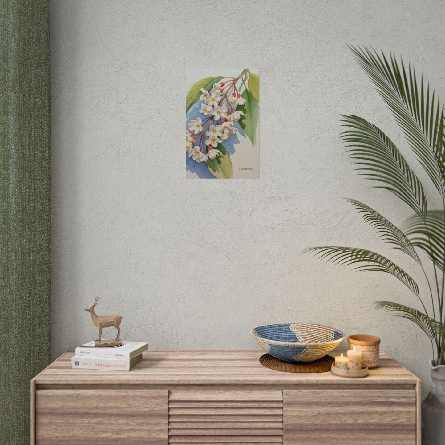Idaho Syringa Blossom Watercolor Art Print Poster