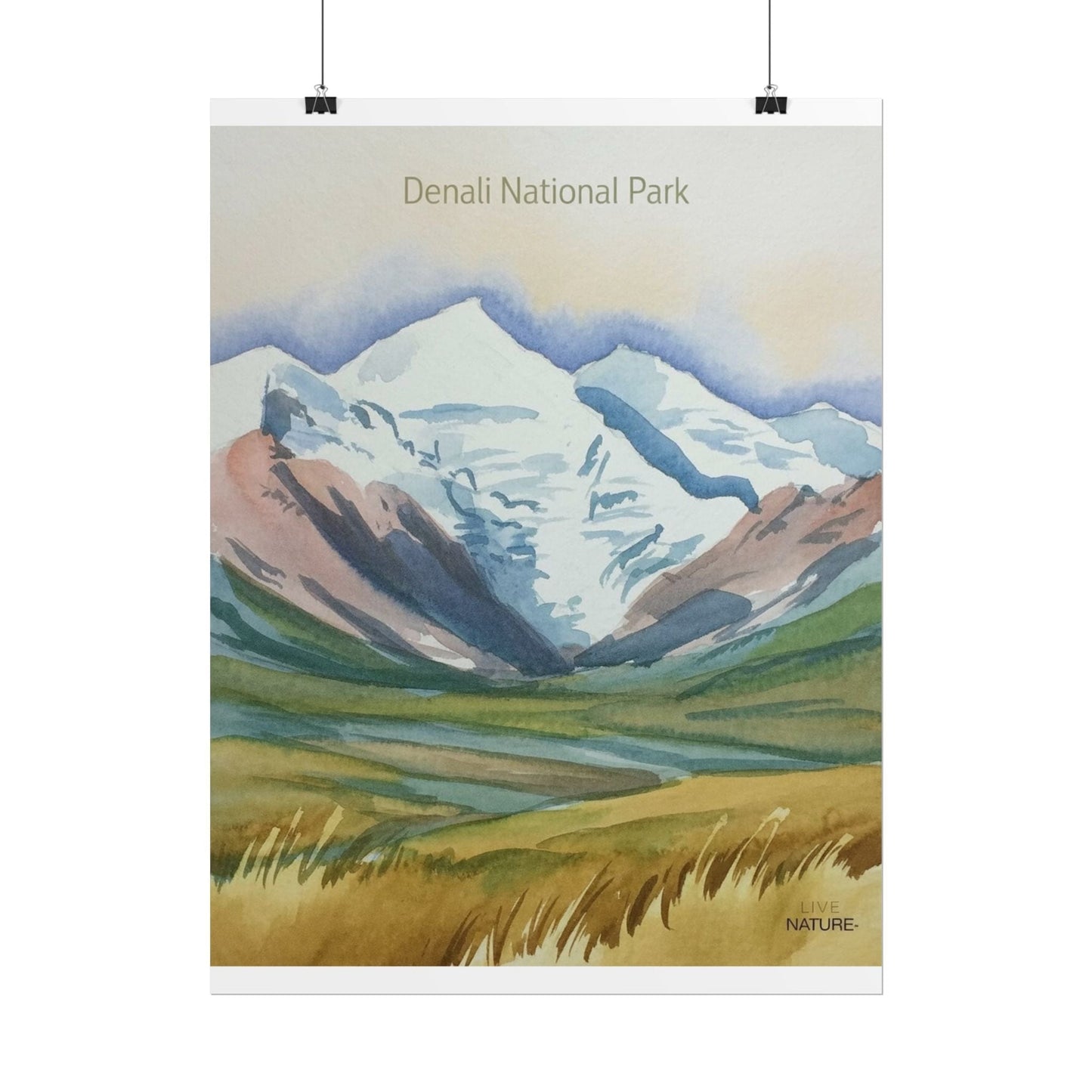 Denali National Park Watercolor Art Print