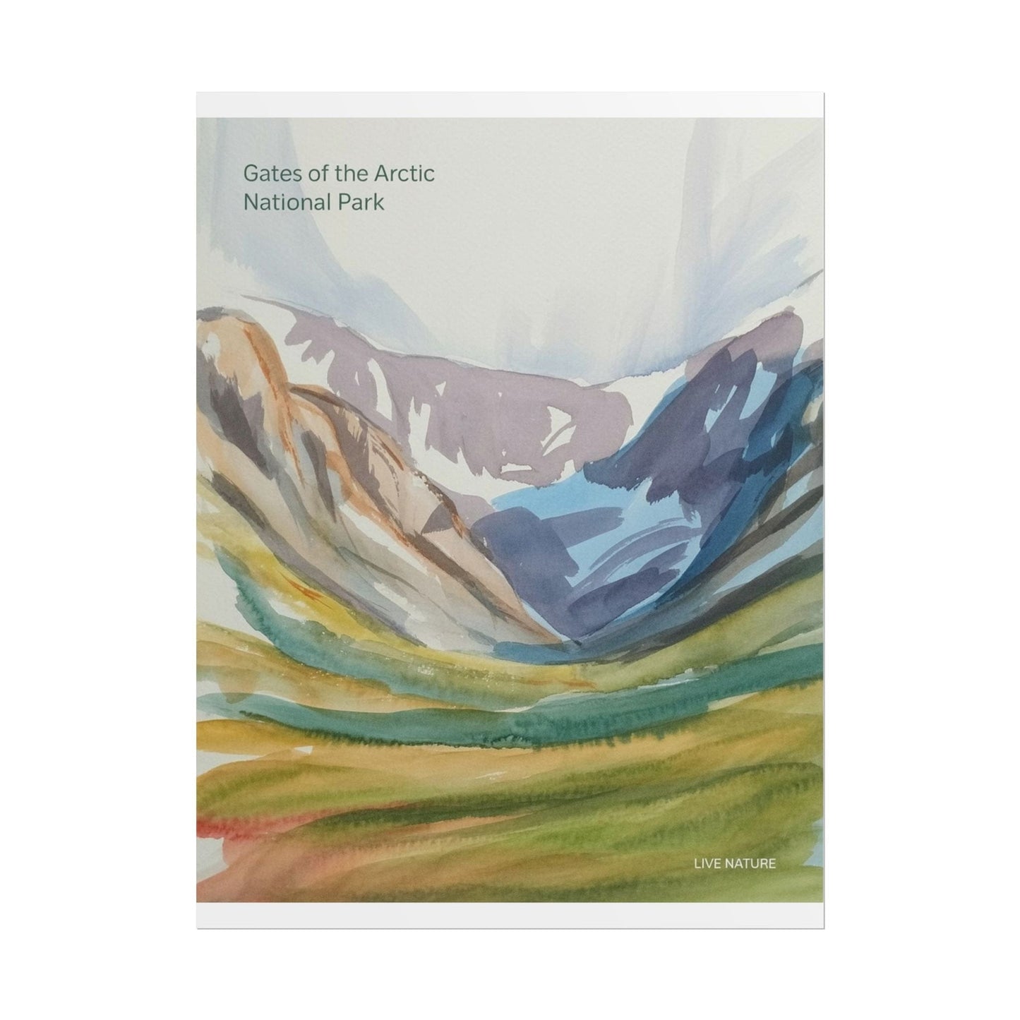 Gates of the Arctic Watercolor Poster Print