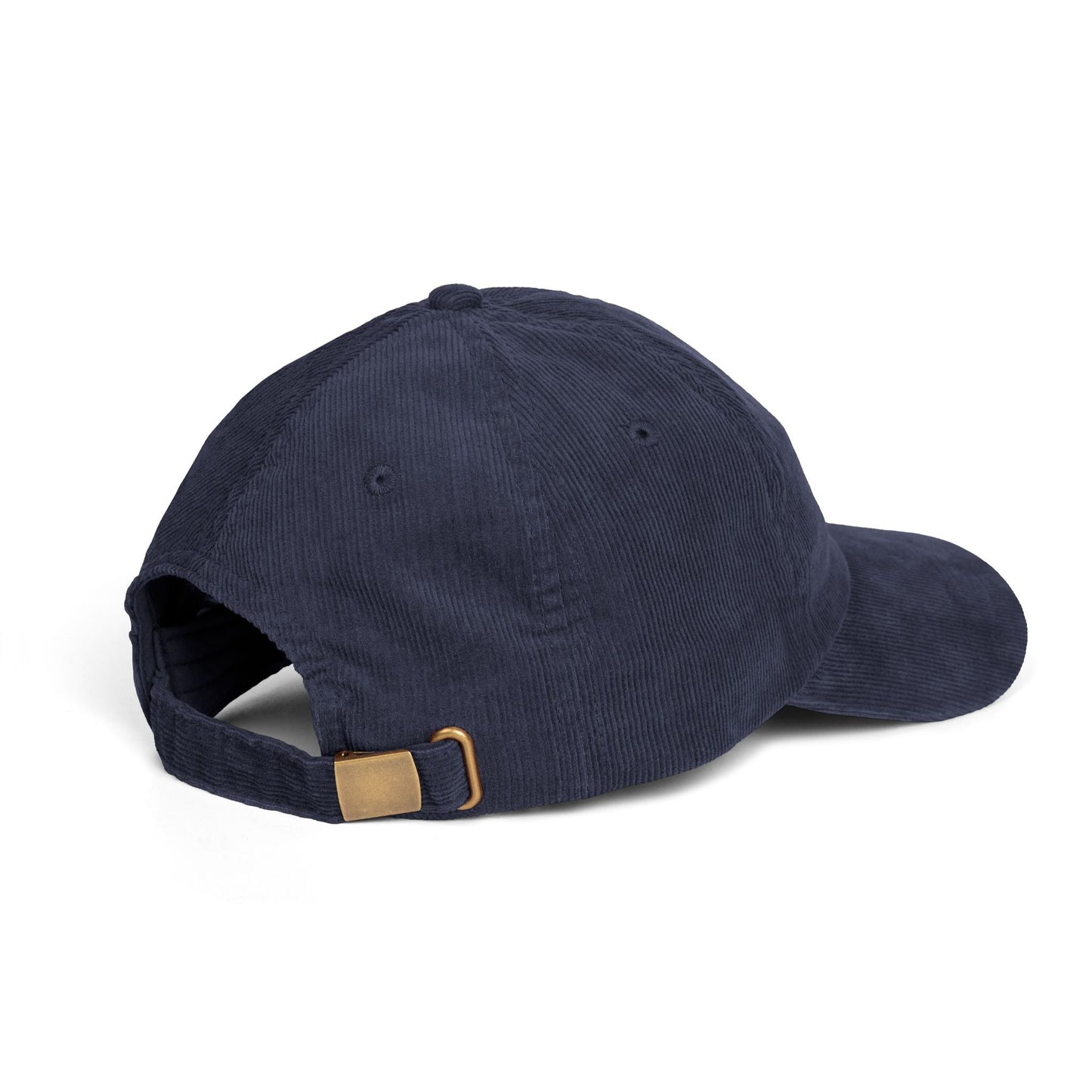 Great White Shark Embroidered Navy Corduroy Cap