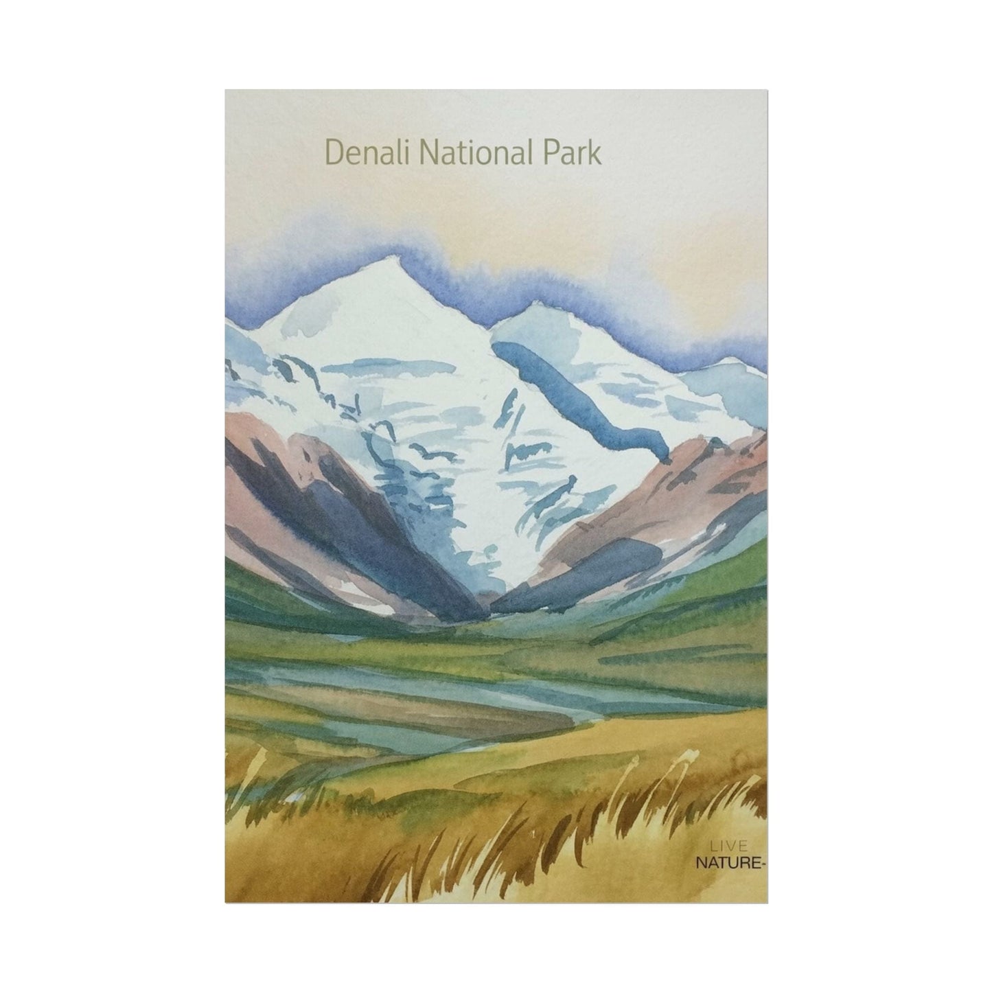 Denali National Park Watercolor Art Print