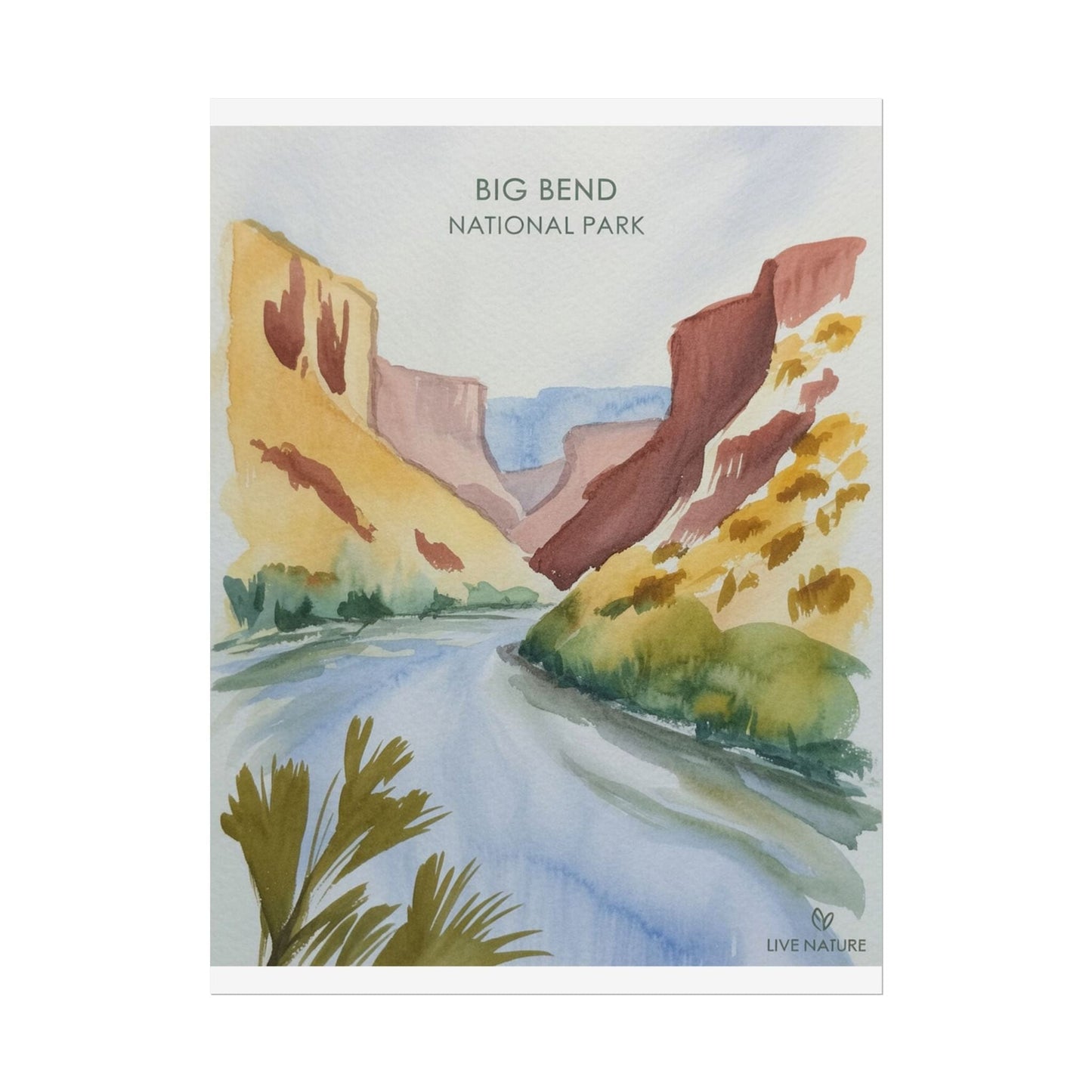 Big Bend National Park Watercolor Art Print