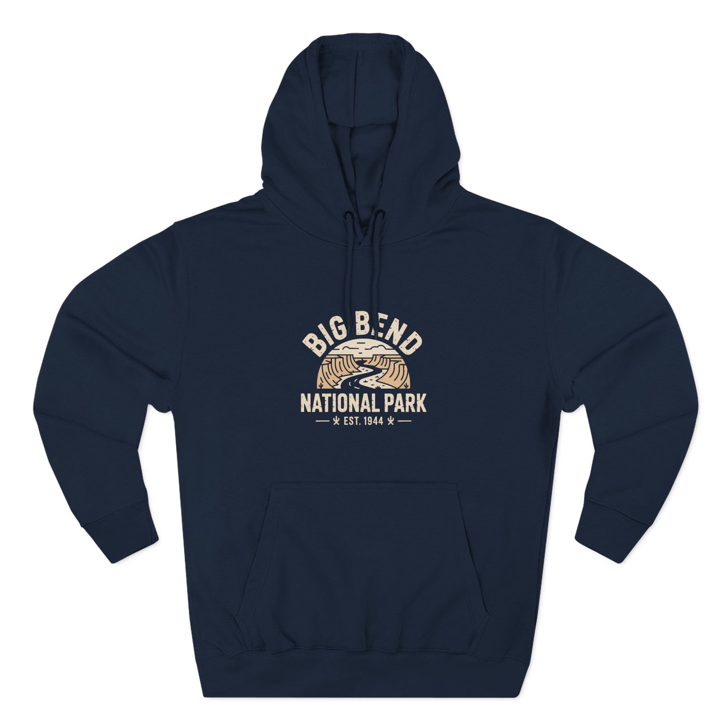 Big Bend National Park Fleece Hoodie White Design