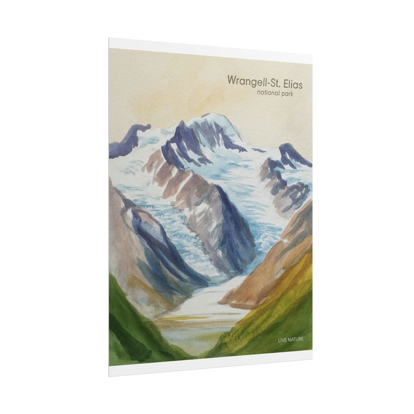 Wrangell-St. Elias National Park Watercolor Print