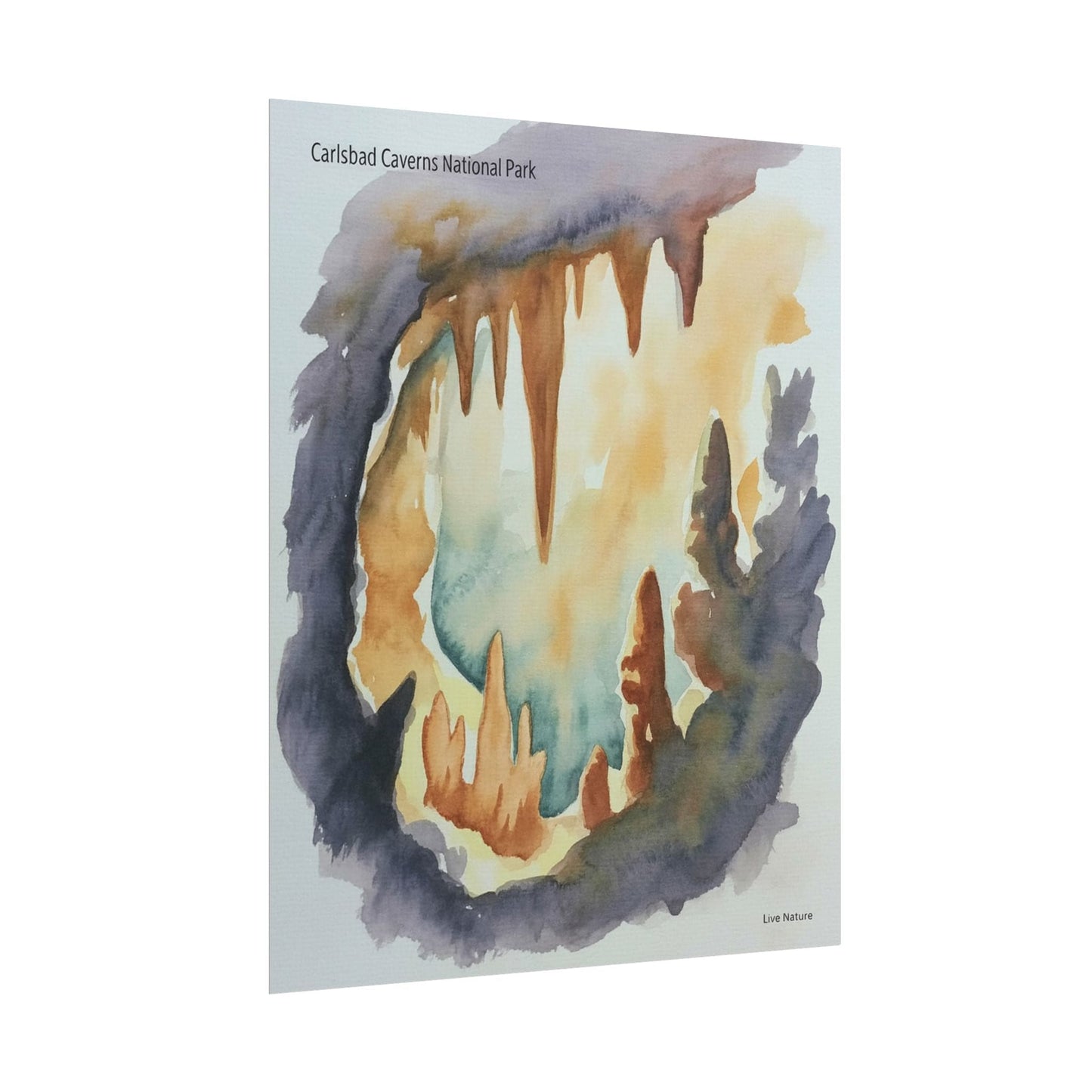 Carlsbad Caverns Watercolor Print Fine Art Poster