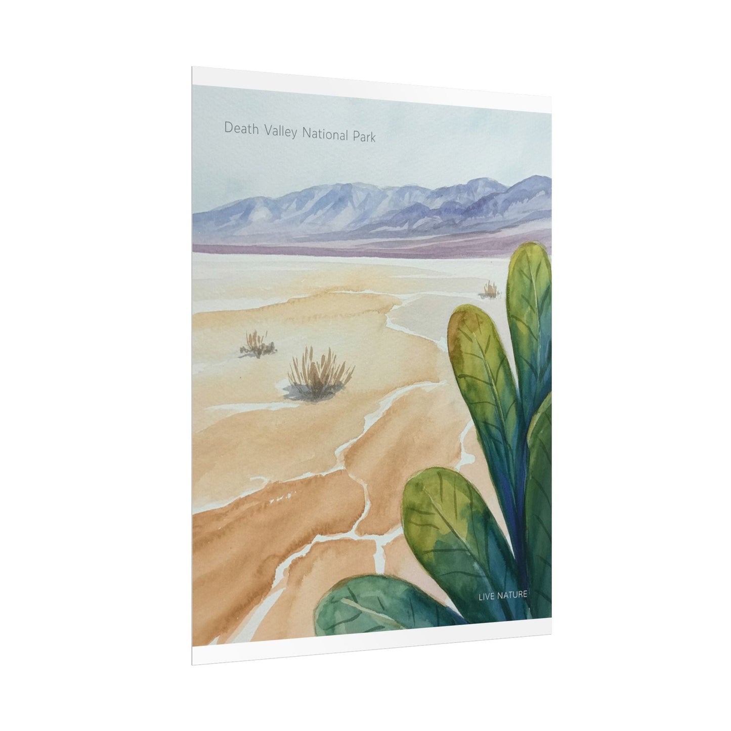 Death Valley National Park Watercolor Poster Print