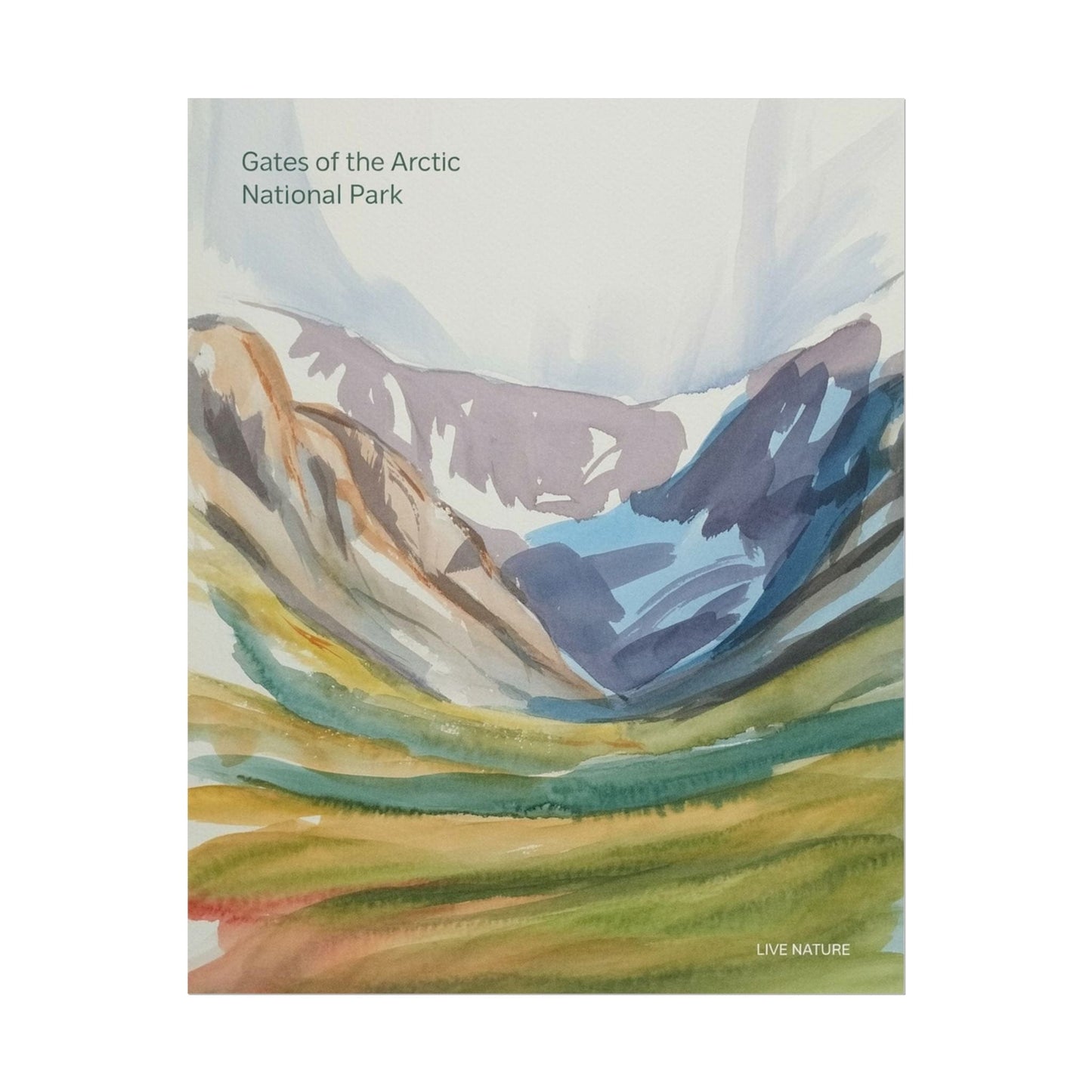 Gates of the Arctic Watercolor Poster Print