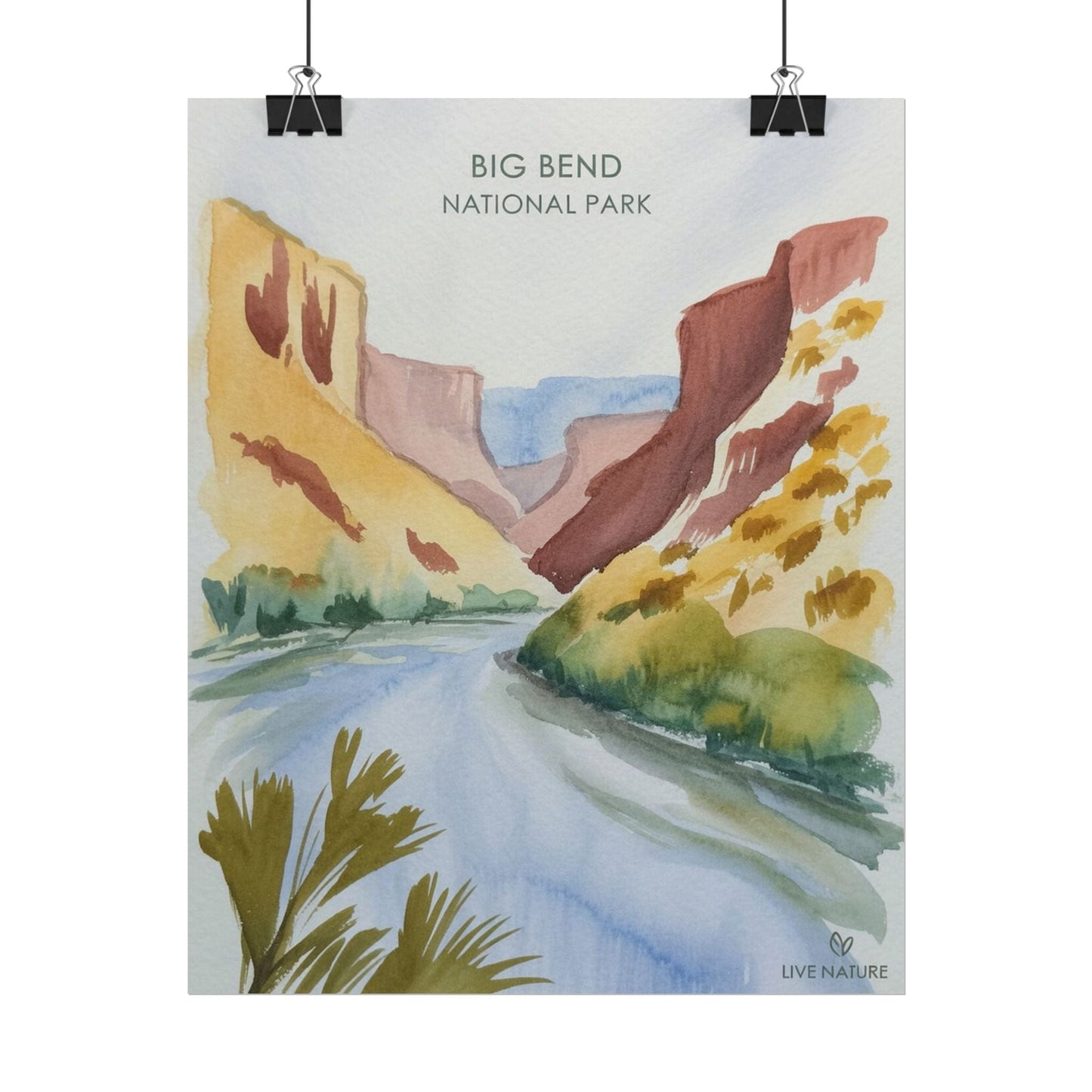 Big Bend National Park Watercolor Art Print