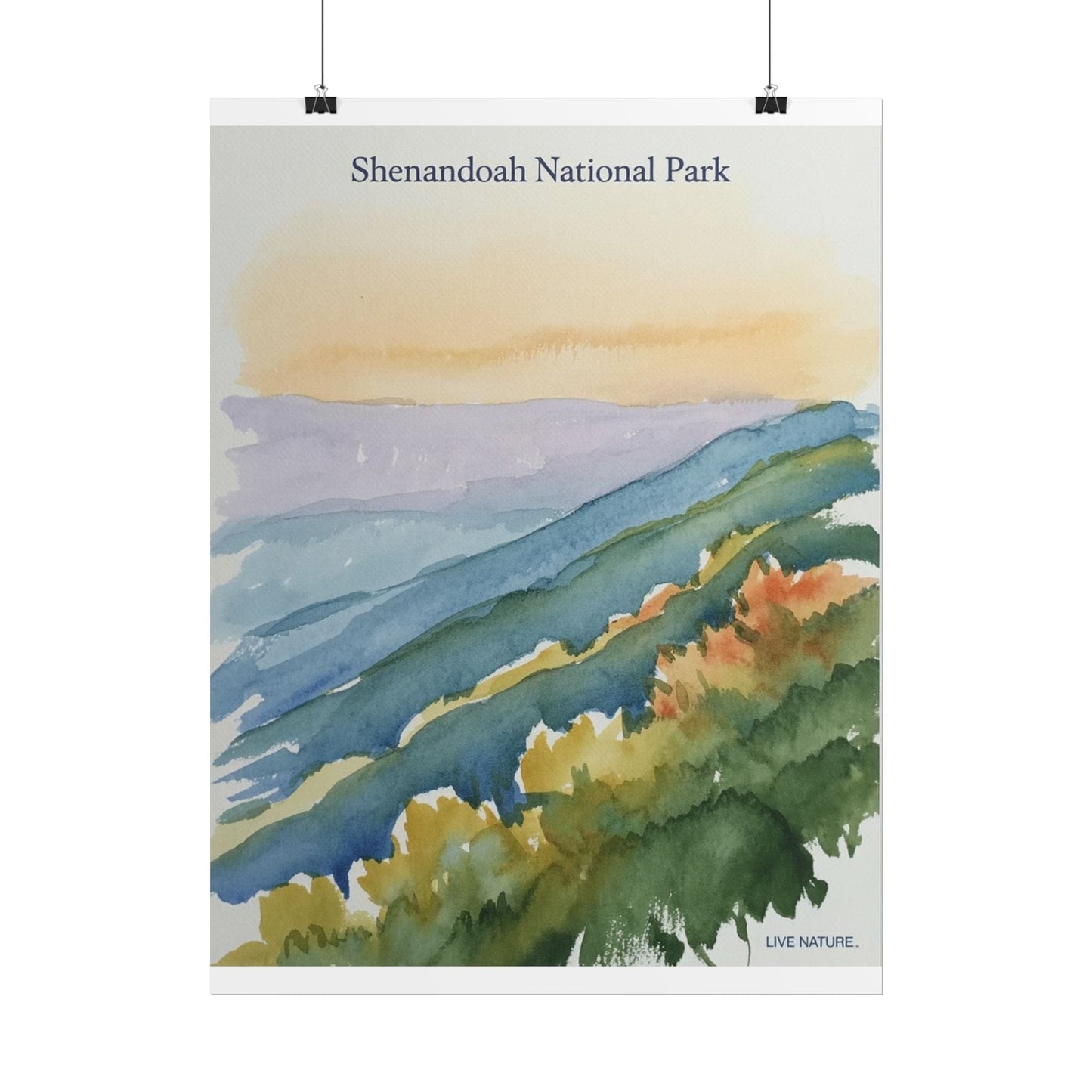 Shenandoah National Park Watercolor Art Print