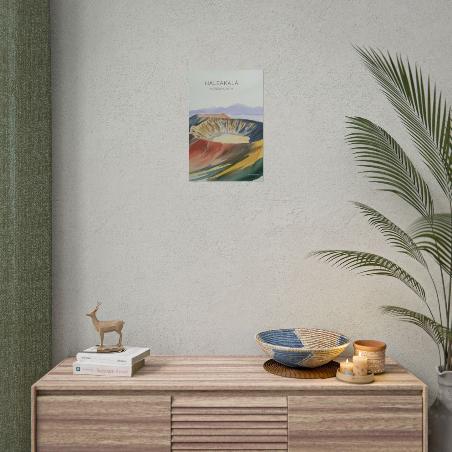 Haleakalā National Park Crater Watercolor Poster