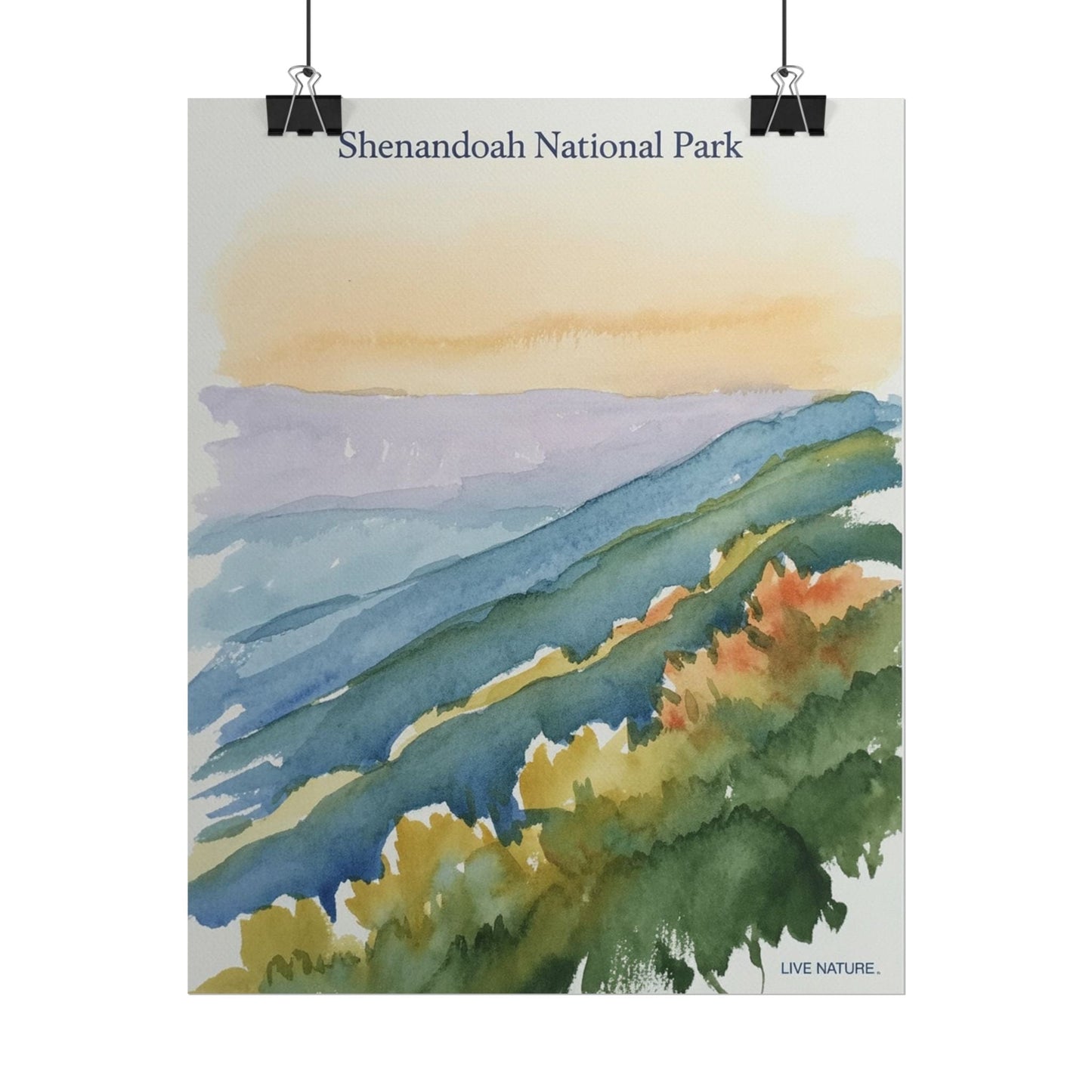 Shenandoah National Park Watercolor Art Print