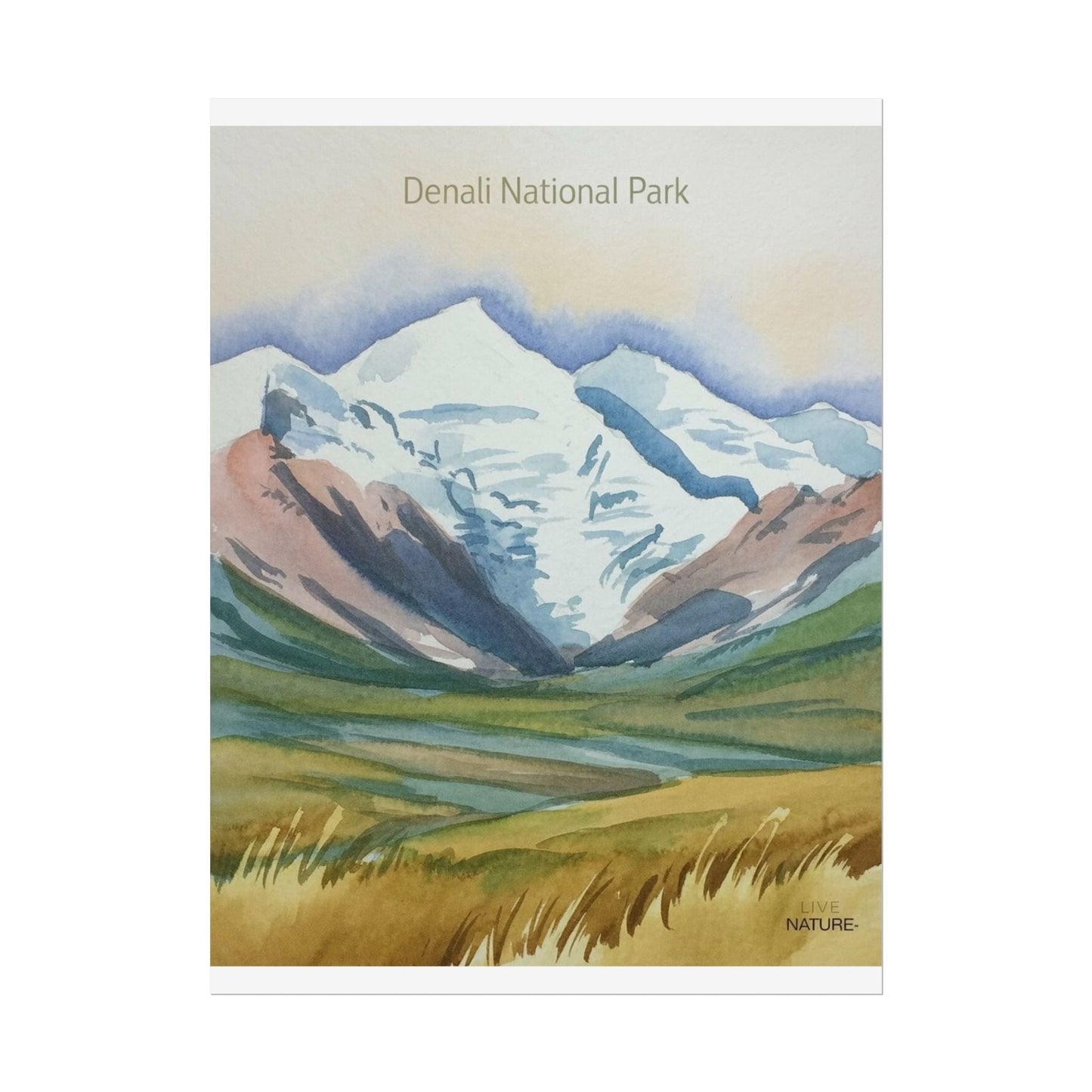 Denali National Park Watercolor Art Print