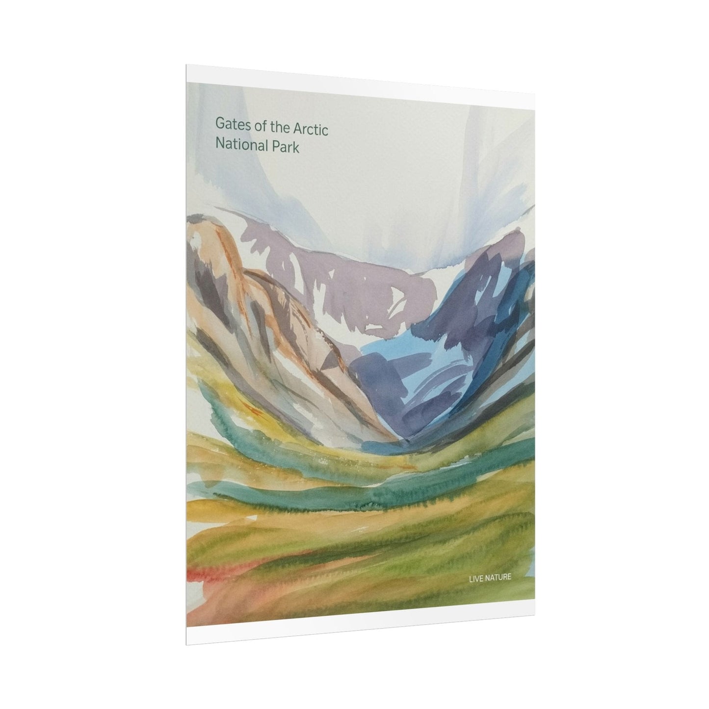 Gates of the Arctic Watercolor Poster Print
