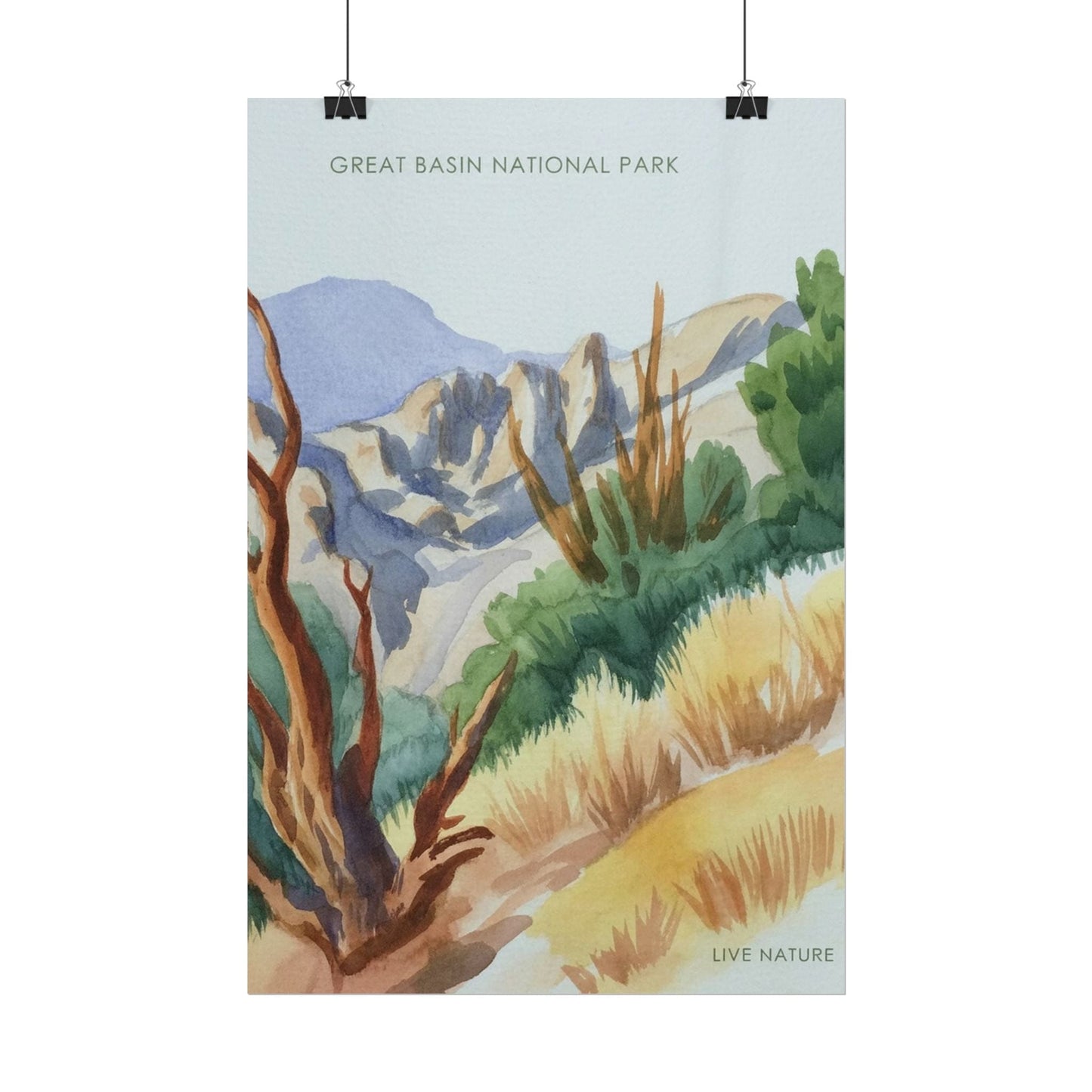 Great Basin National Park Watercolor Art Print
