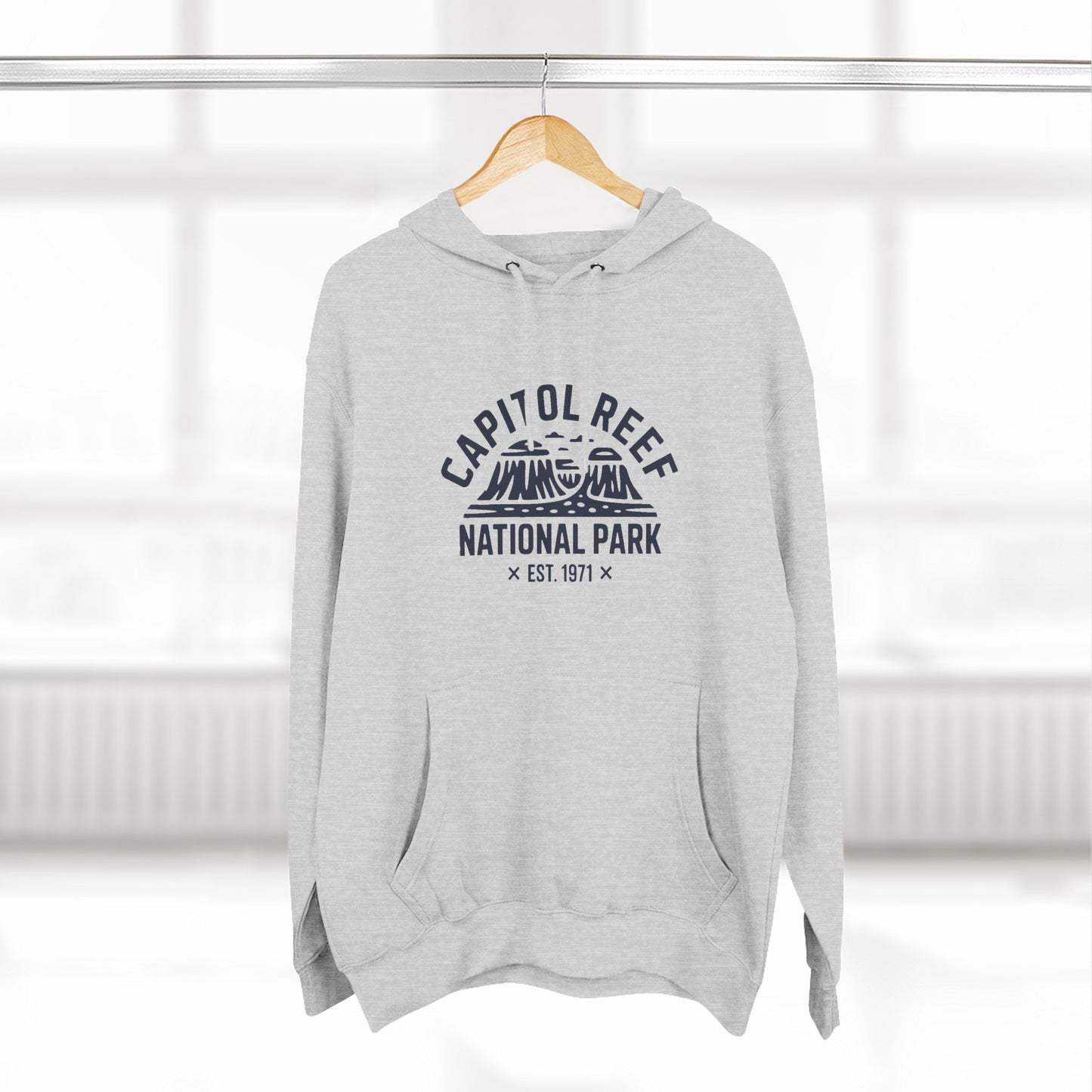 Capitol Reef National Park Fleece Hoodie White