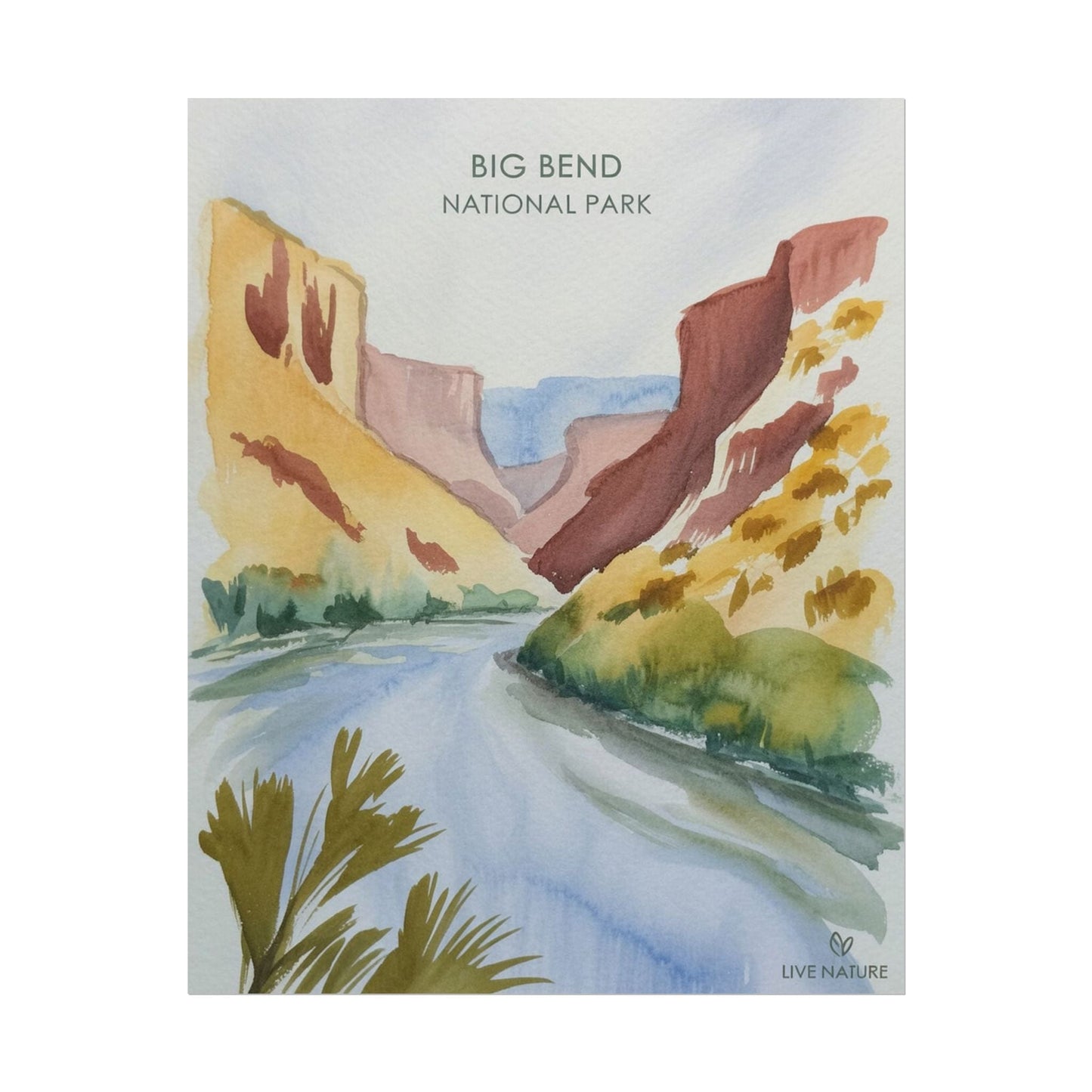 Big Bend National Park Watercolor Art Print