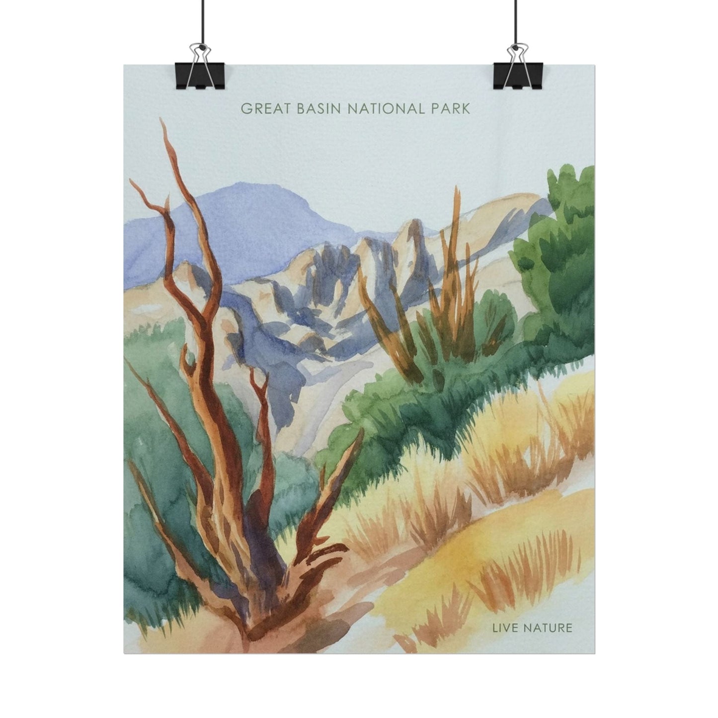 Great Basin National Park Watercolor Art Print