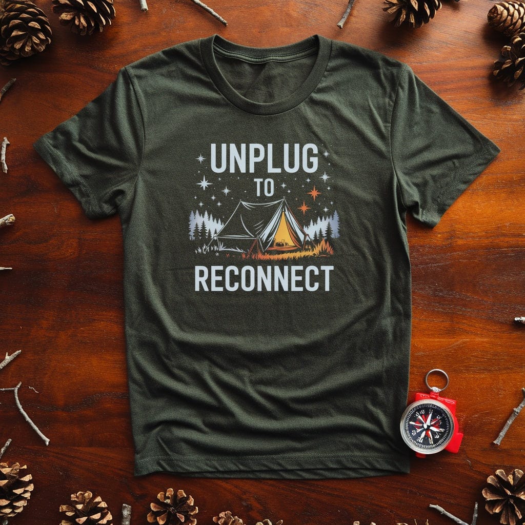 Unplug To Reconnect T-Shirt - Live Nature