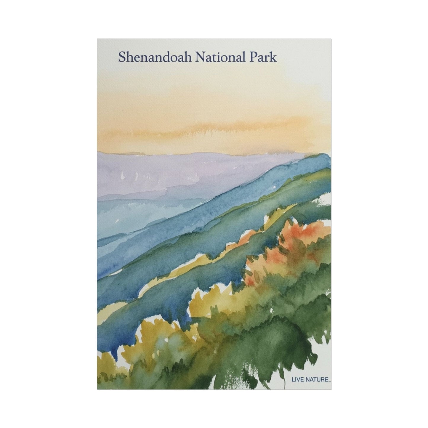 Shenandoah National Park Watercolor Art Print
