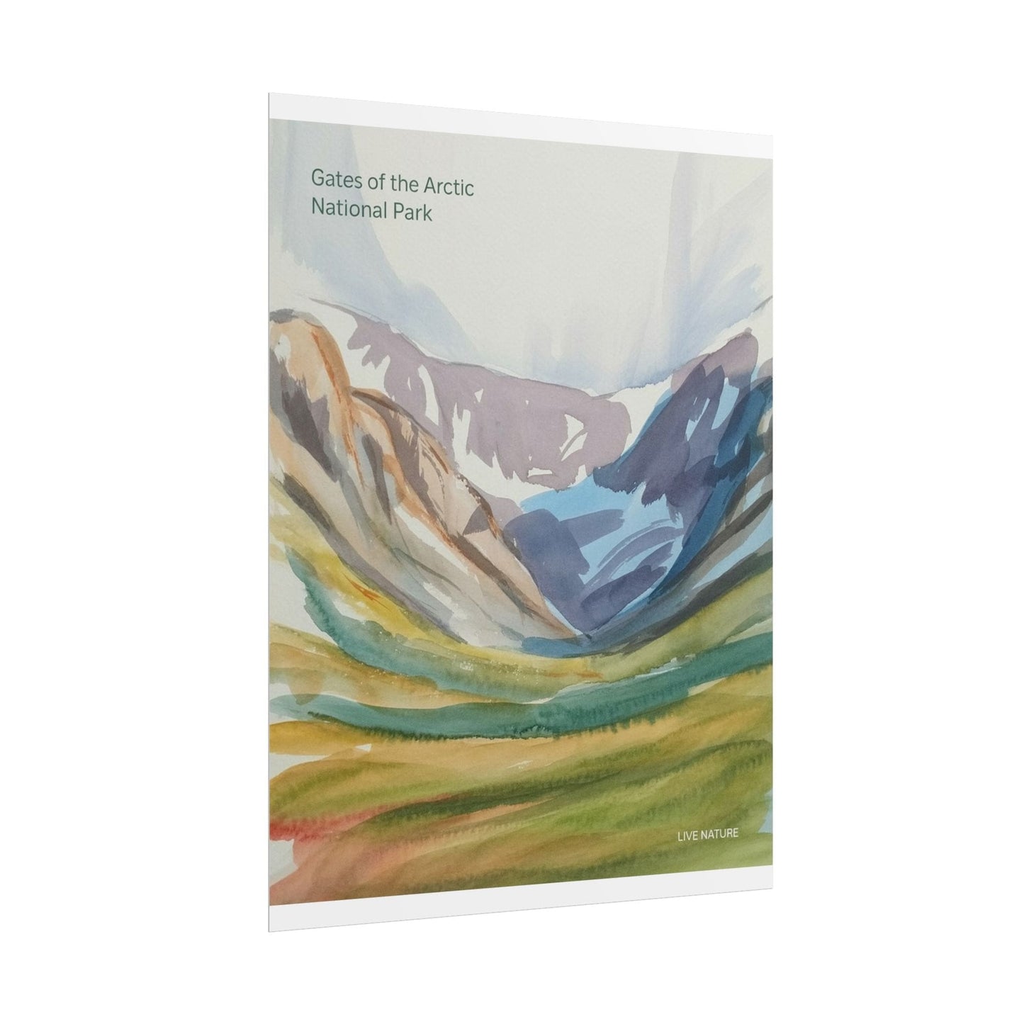 Gates of the Arctic Watercolor Poster Print