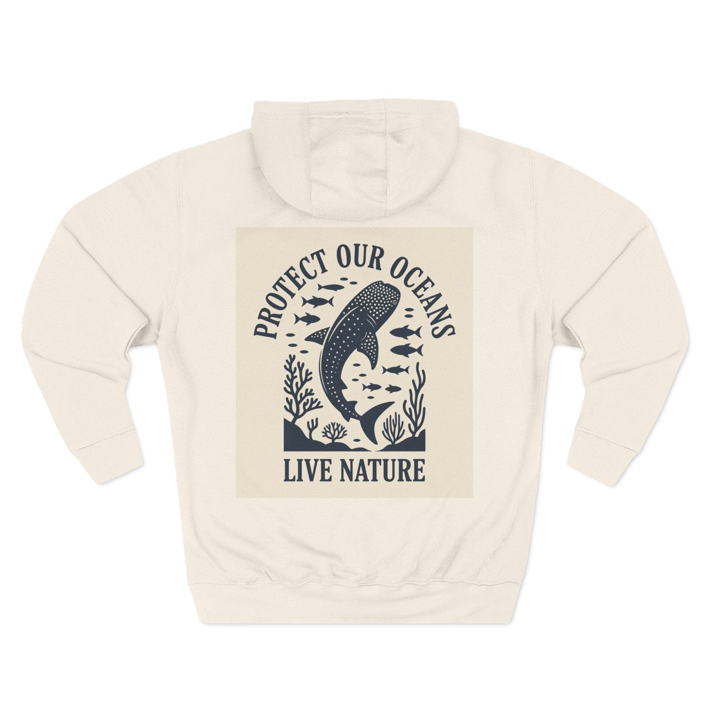 Live Nature Fleece Hoodie Ring Spun Cotton Design