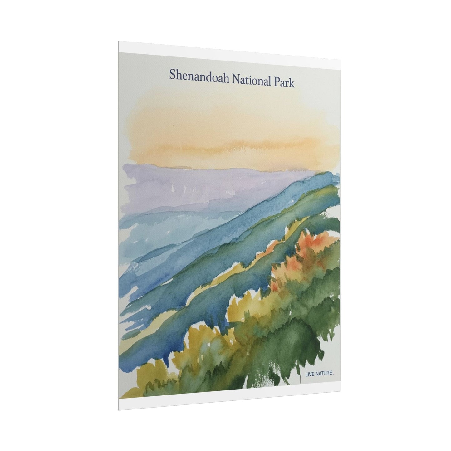 Shenandoah National Park Watercolor Art Print
