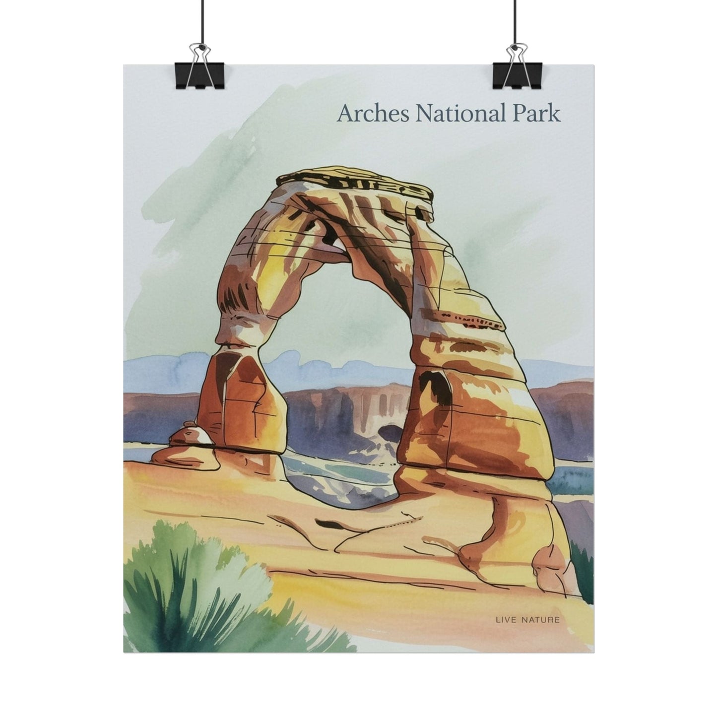 Delicate Arch Watercolor Print Arches National Park